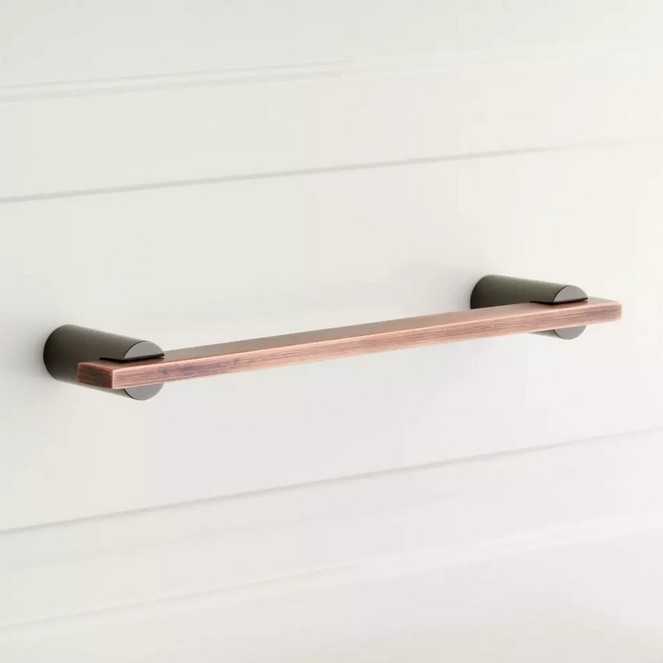 6″ Masella Solid Brass Cabinet Pull – Black Nickel /Antique Copper