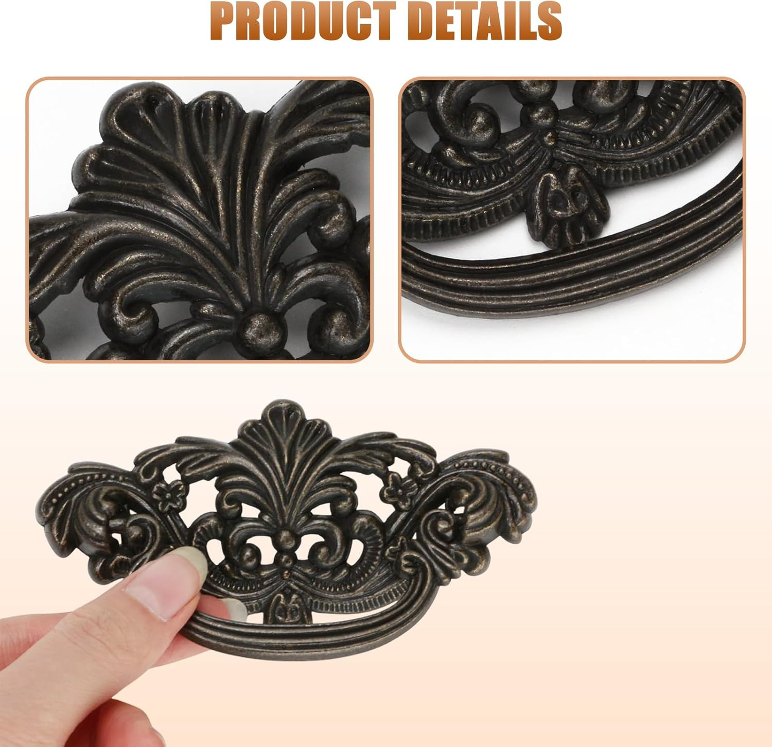 3 Inch C-C Vintage Drawer Pulls – 4PCS 3” Dark Antique Bronze Cabinet Handle…