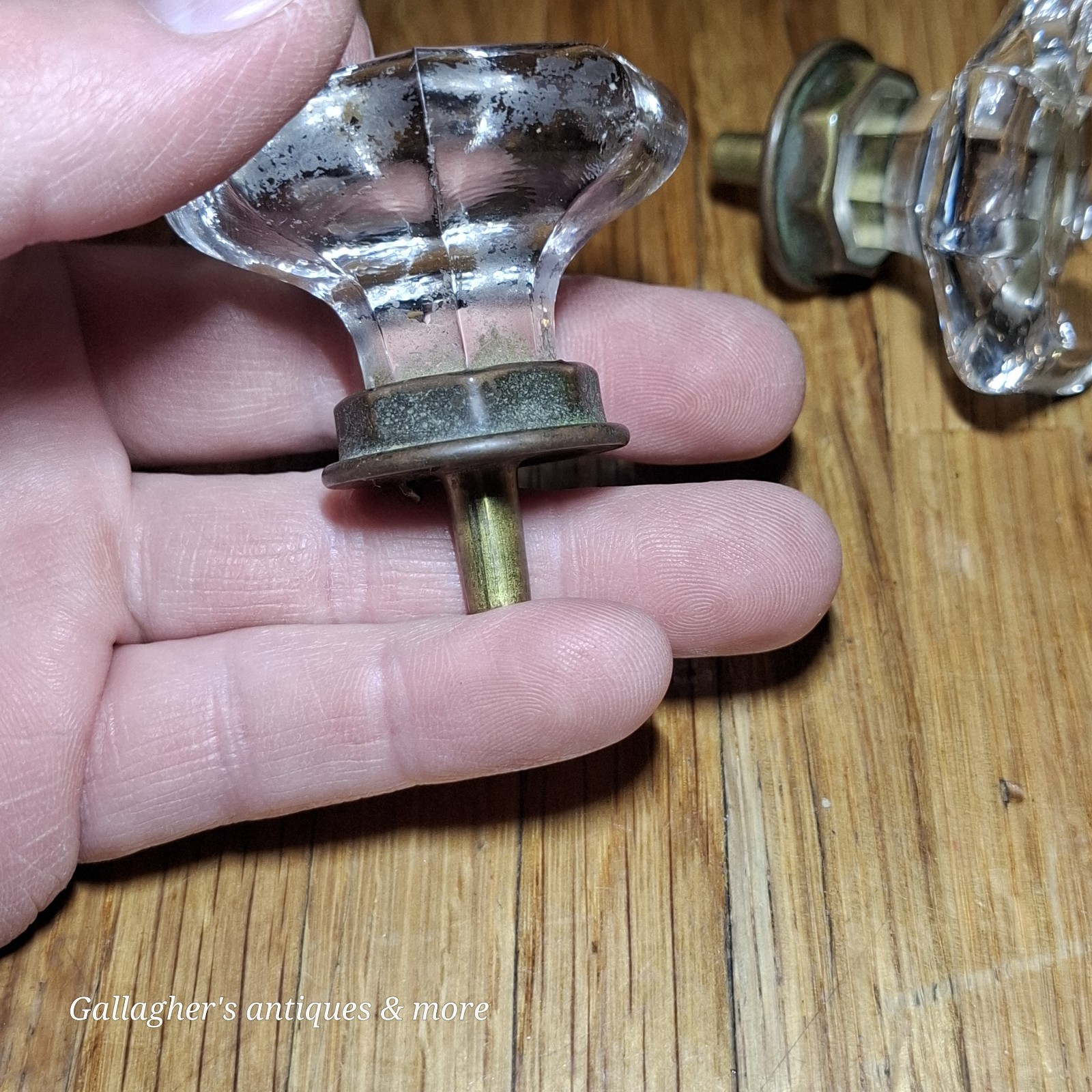 Antique Glass Knob Handle Drawer Cabinet Lot Of 4 Pat Oct 1901