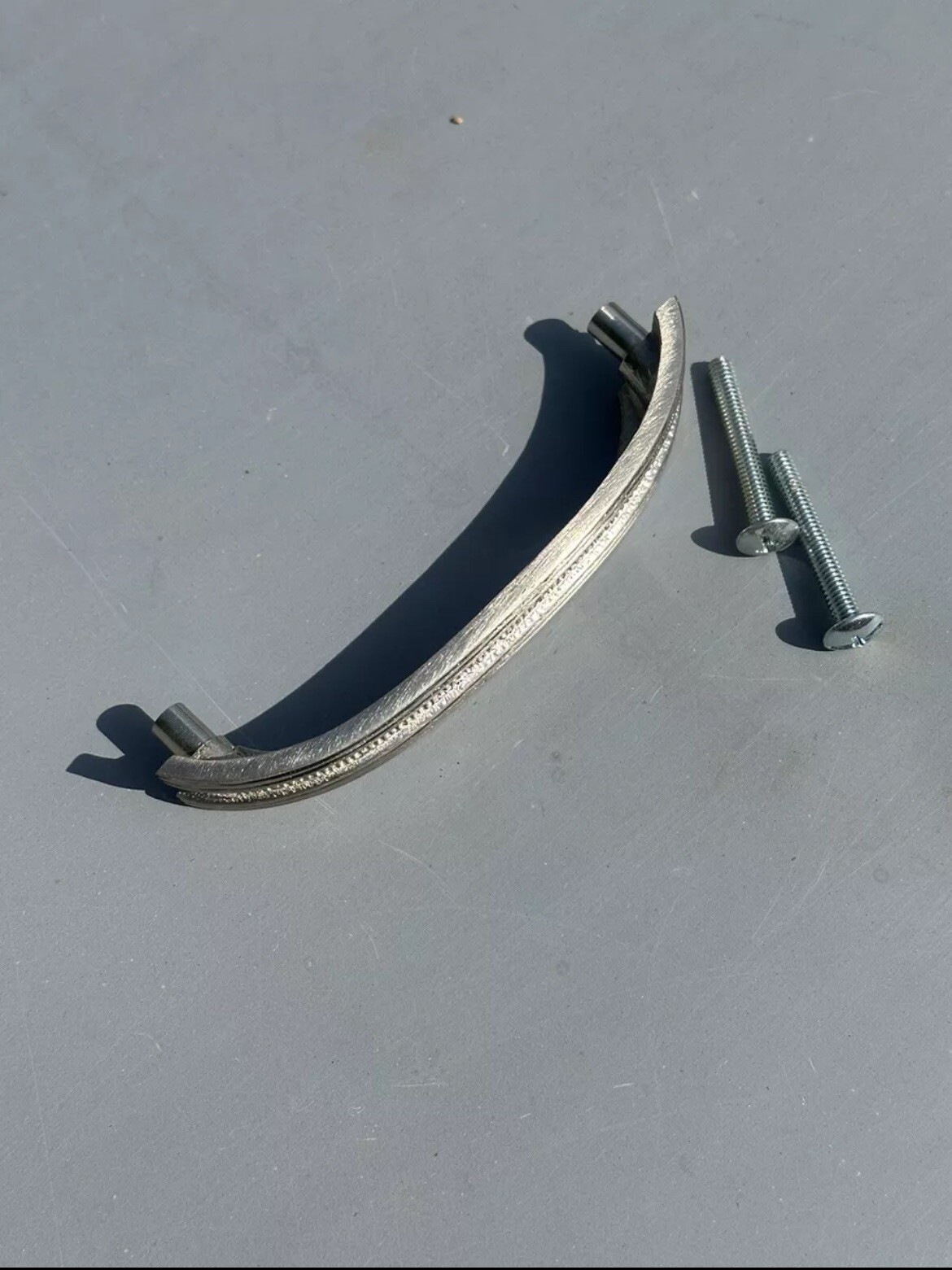 Vintage Deco Style Drawer Cabinet Handle Pull Satin Nickel