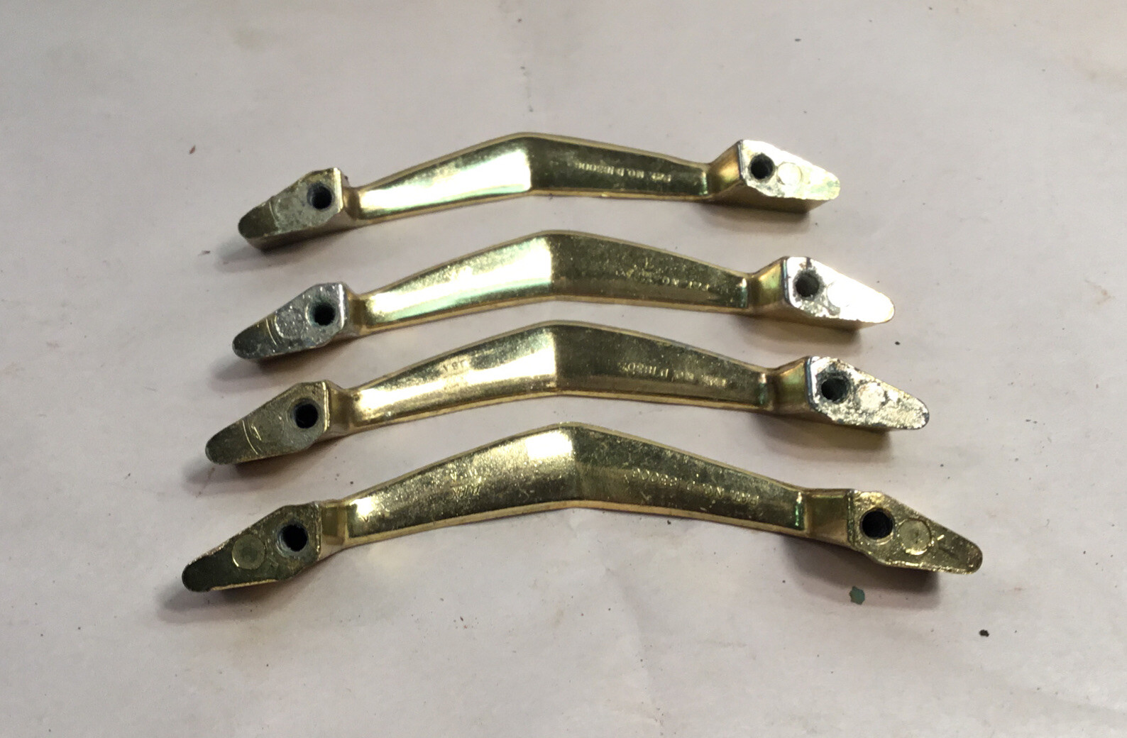 Vintage Drawer Pulls, Painted, Mid Century Modern. ~37 total