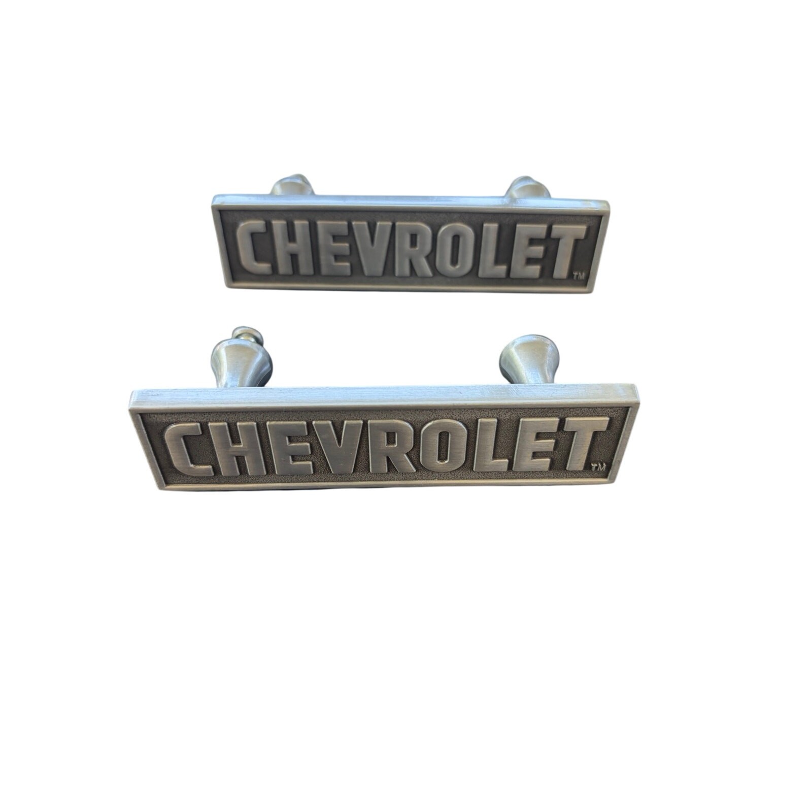GM Chevrolet Brushed Nickel 4” Drawer Pulls