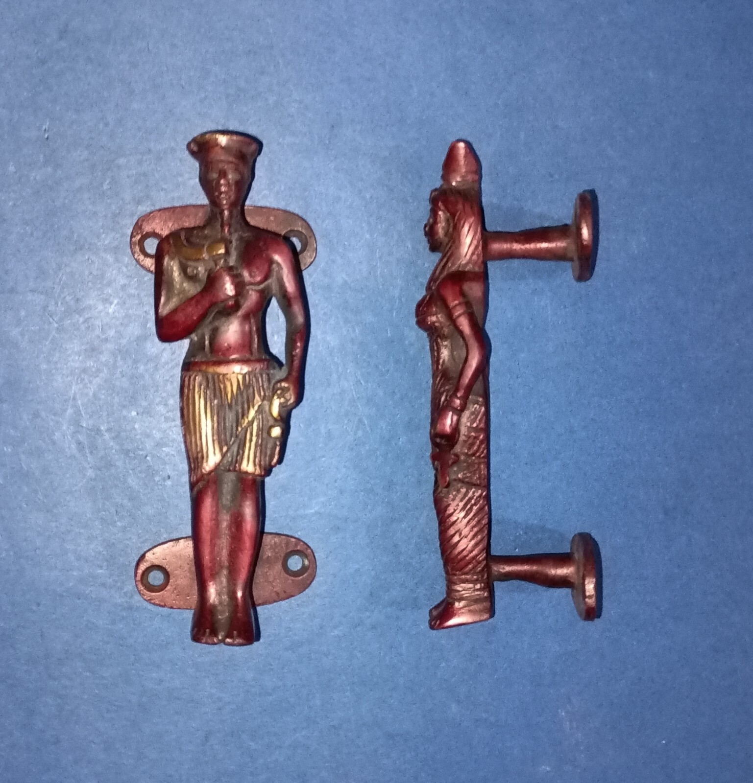 Tribal Man and Woman Door Grip Roman Empires Brass Egypt Door Handles Pair HK560