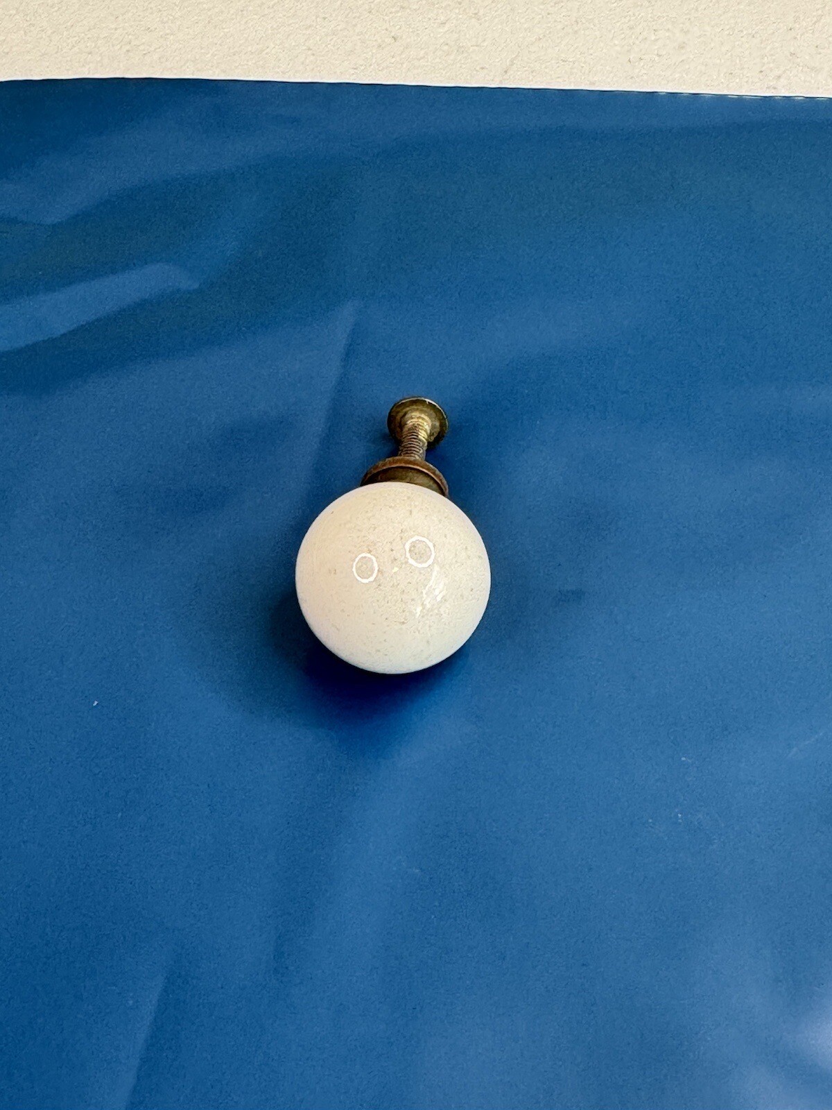 Drexel Declaration Drawer Pull Porcelain White Vintage Mid Century Kipp Stewart