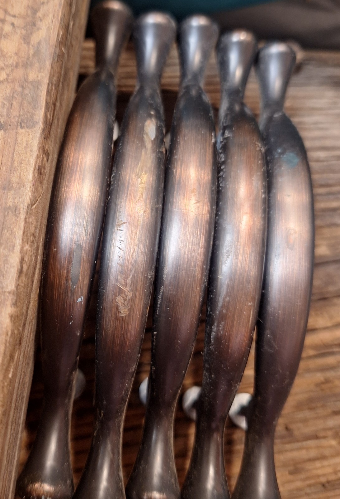 5 Vintage Bronze Tone Aluminum Drawer/Cabinet Handle Drawer Pull Knobs