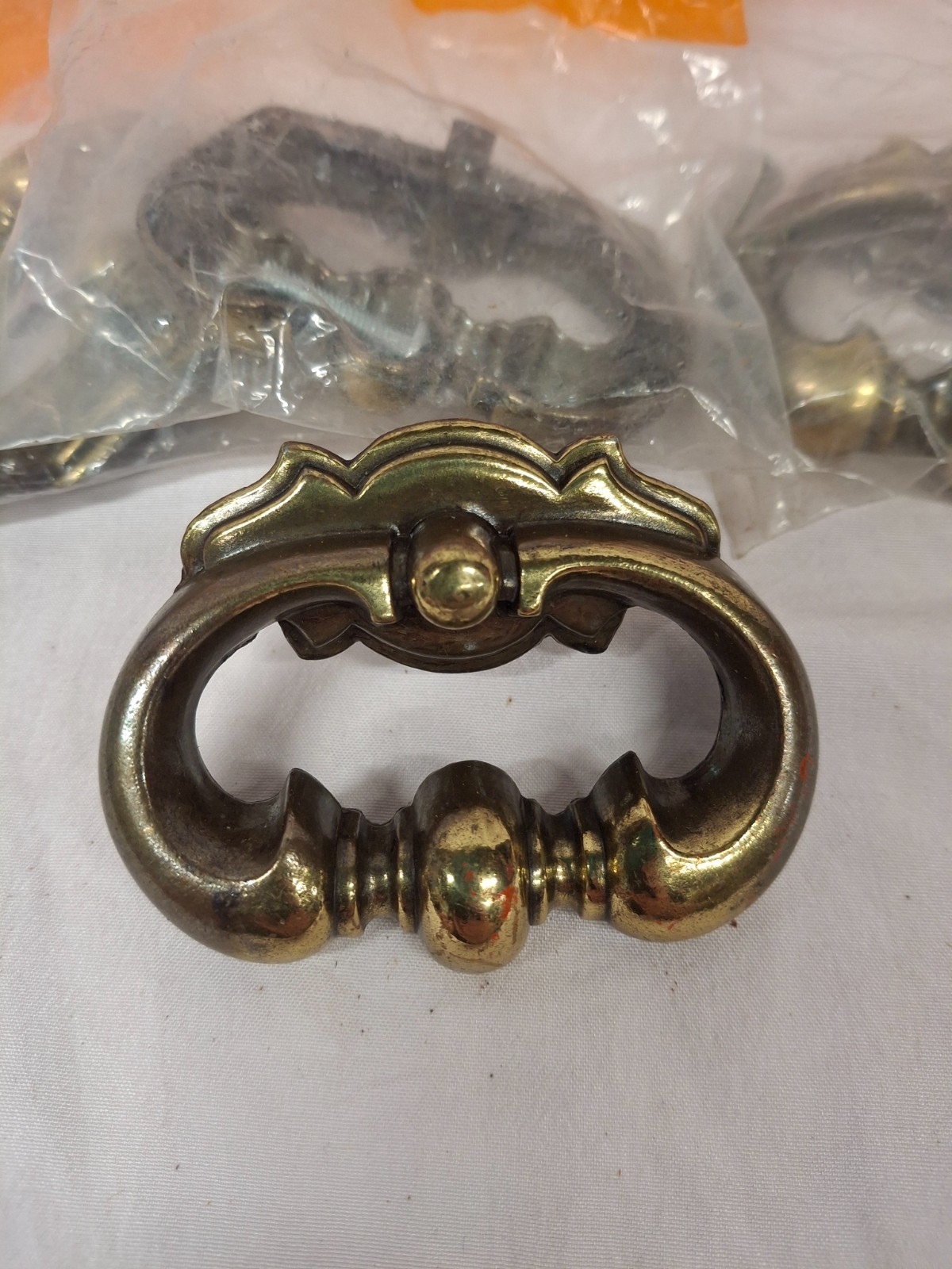Lot of 4 Amerock BP764-AE Antique English Brass Furniture Knob Handle Cabinet