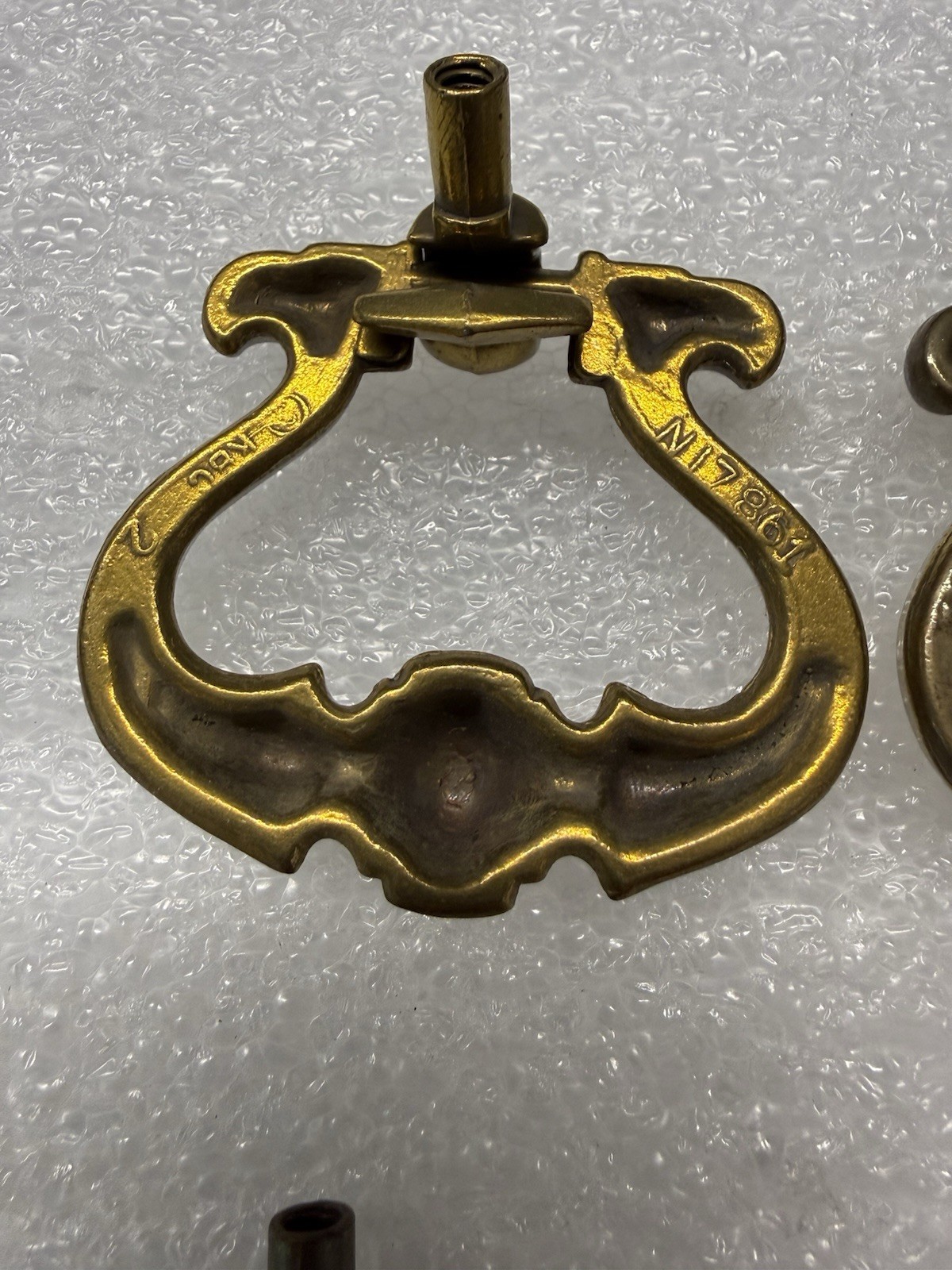 6 Vintage Keeler Brass Company KBC Brass Vintage Cabinet Drawer Drop Pulls (46