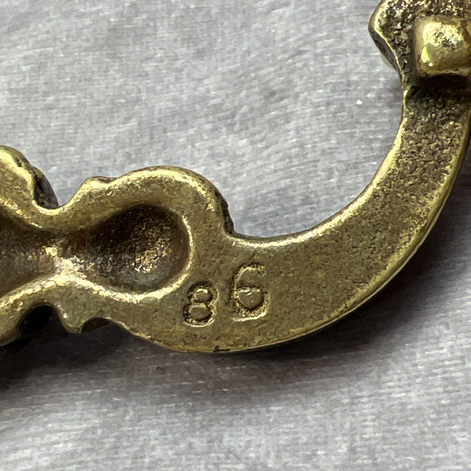 Lot 7 Antique Brass Metal Drop Bail Pulls Drawer Handles Dressers Cupboards B6