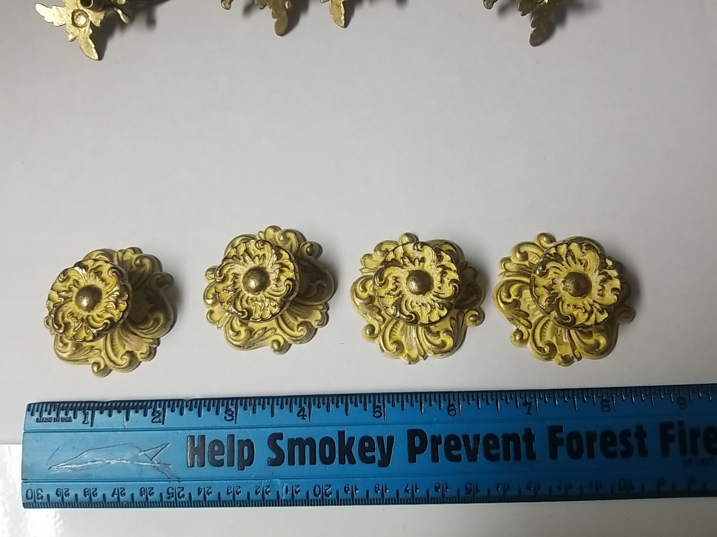 Lot Of Vintage Keeler Brass Co Drawer Pulls Knobs Brass Backers