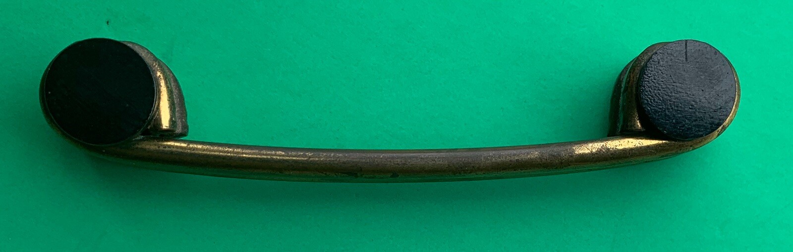 Black Bakelite Brass Art Deco Antique Hardware Drawer Pull Handle 3.5”centers