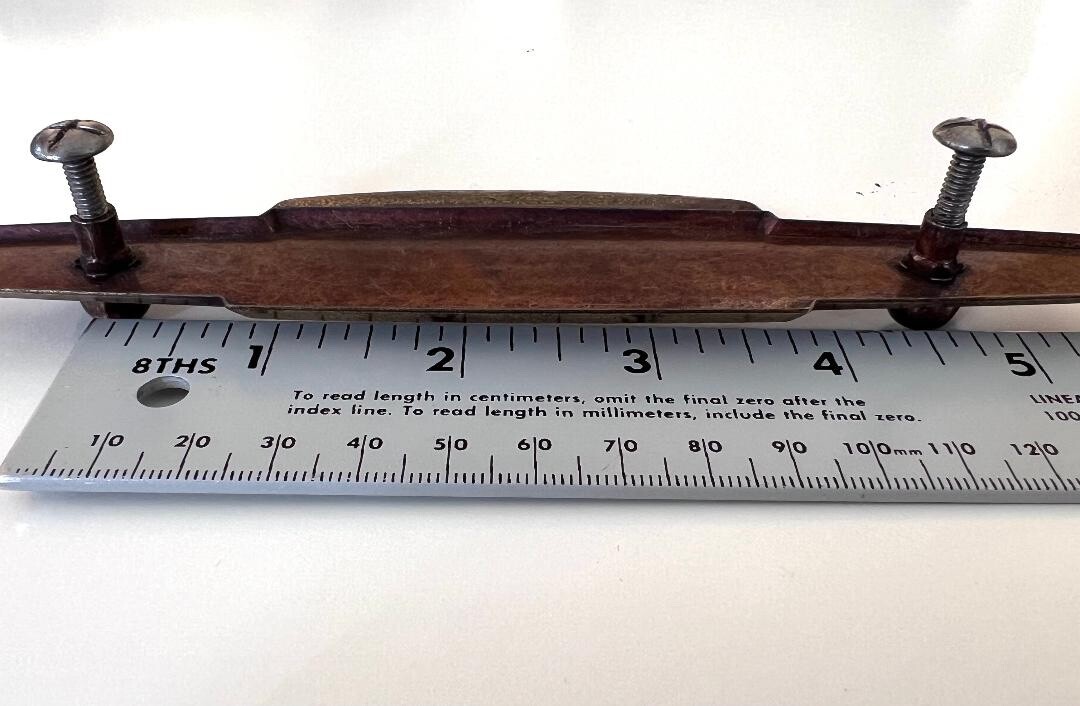 (4) Mid-Century Dresser Drawer Drop Handle Pulls 7″ Long / 4.5″ Screw To Screw