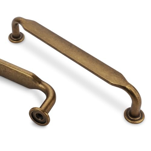 10 Pack 5″ Antique Brass Cabinet Pulls – Zinc Alloy Kitchen Drawer Handles