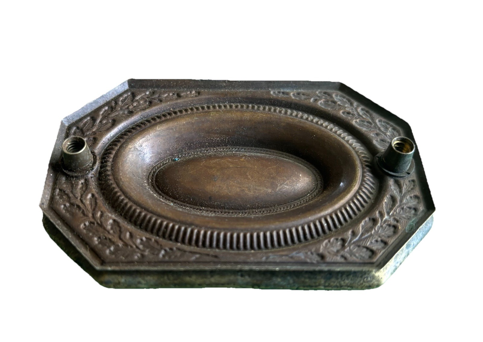 Hepplewhite Chippendale Hexagon Brass Antique Hardware Drawer Pull 2 3/4”centers