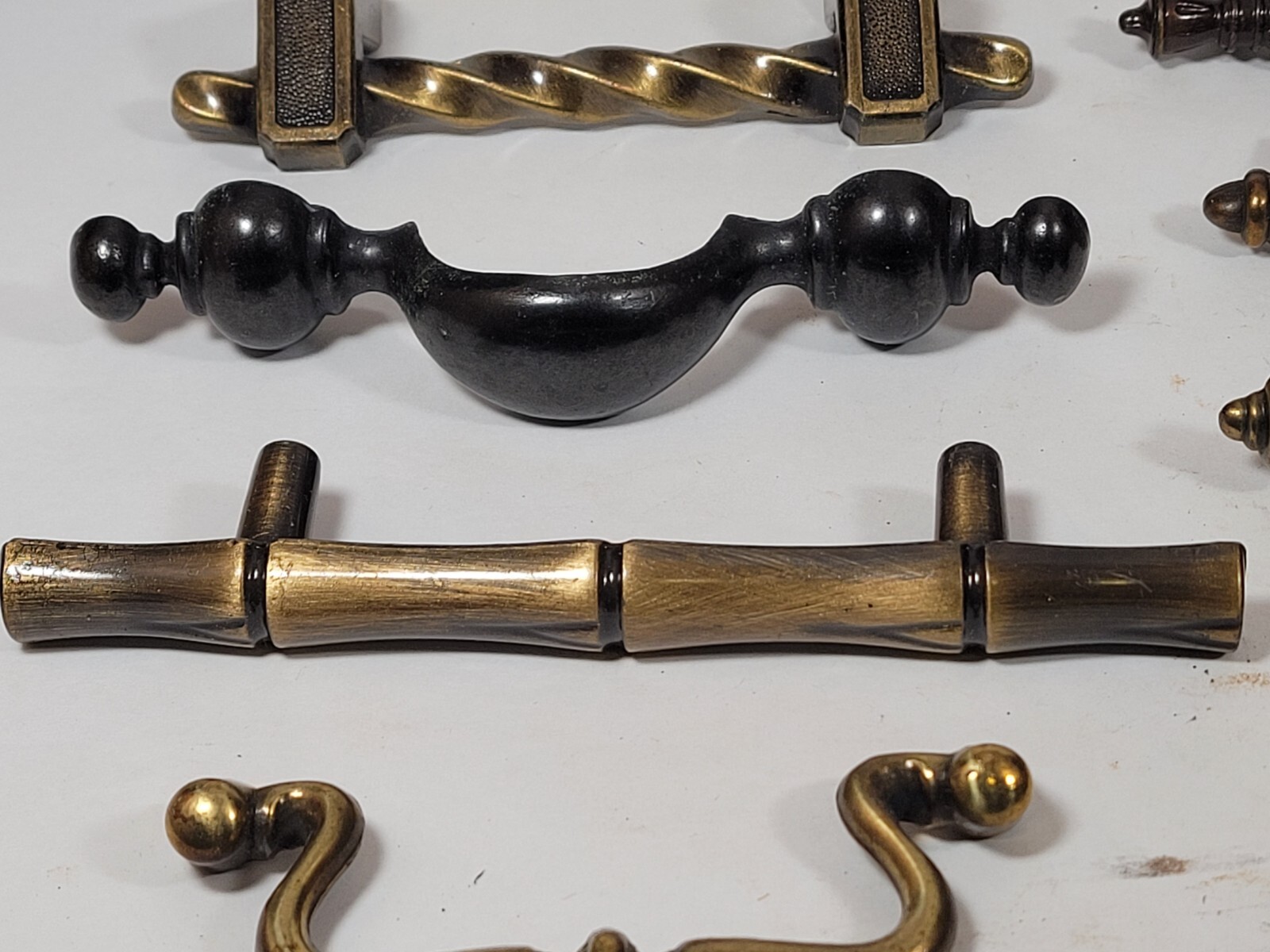 Mixed Lot Dresser Furniture Metal Wood Ceramic Drawer Handles Knobs Vintage