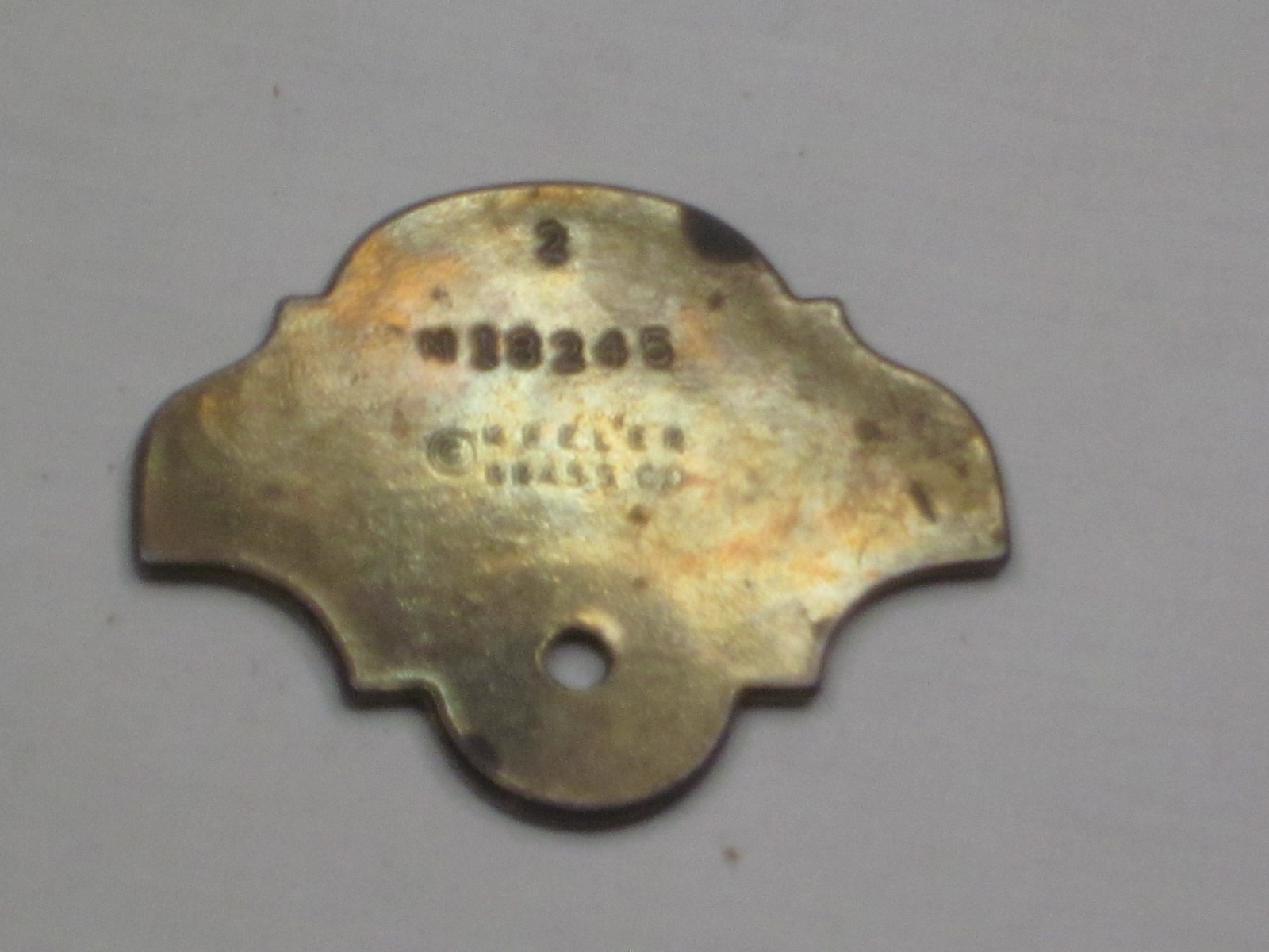 vintage KEELER BRASS Co. N18245 ornate backplate handle back plate hardware part