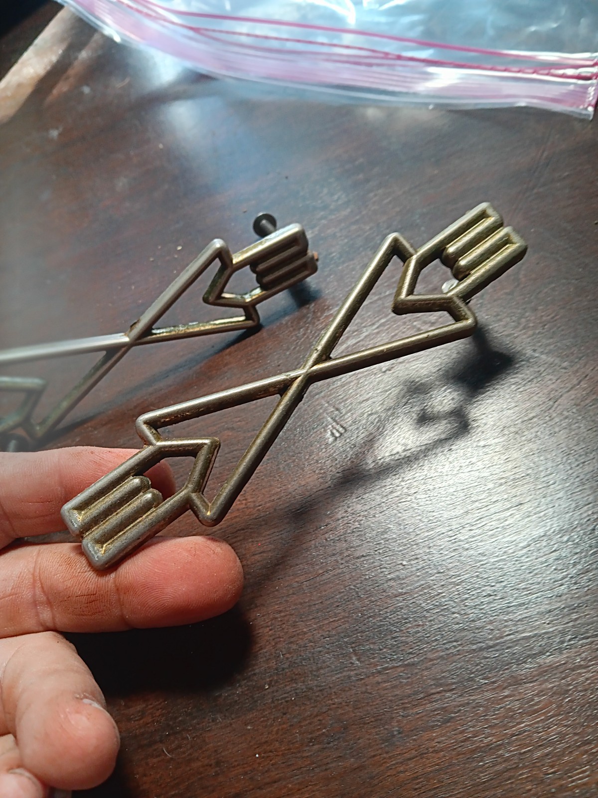 Atomic Star MCM Space Age Drawer Pulls Lot Of 4 Brass Tone