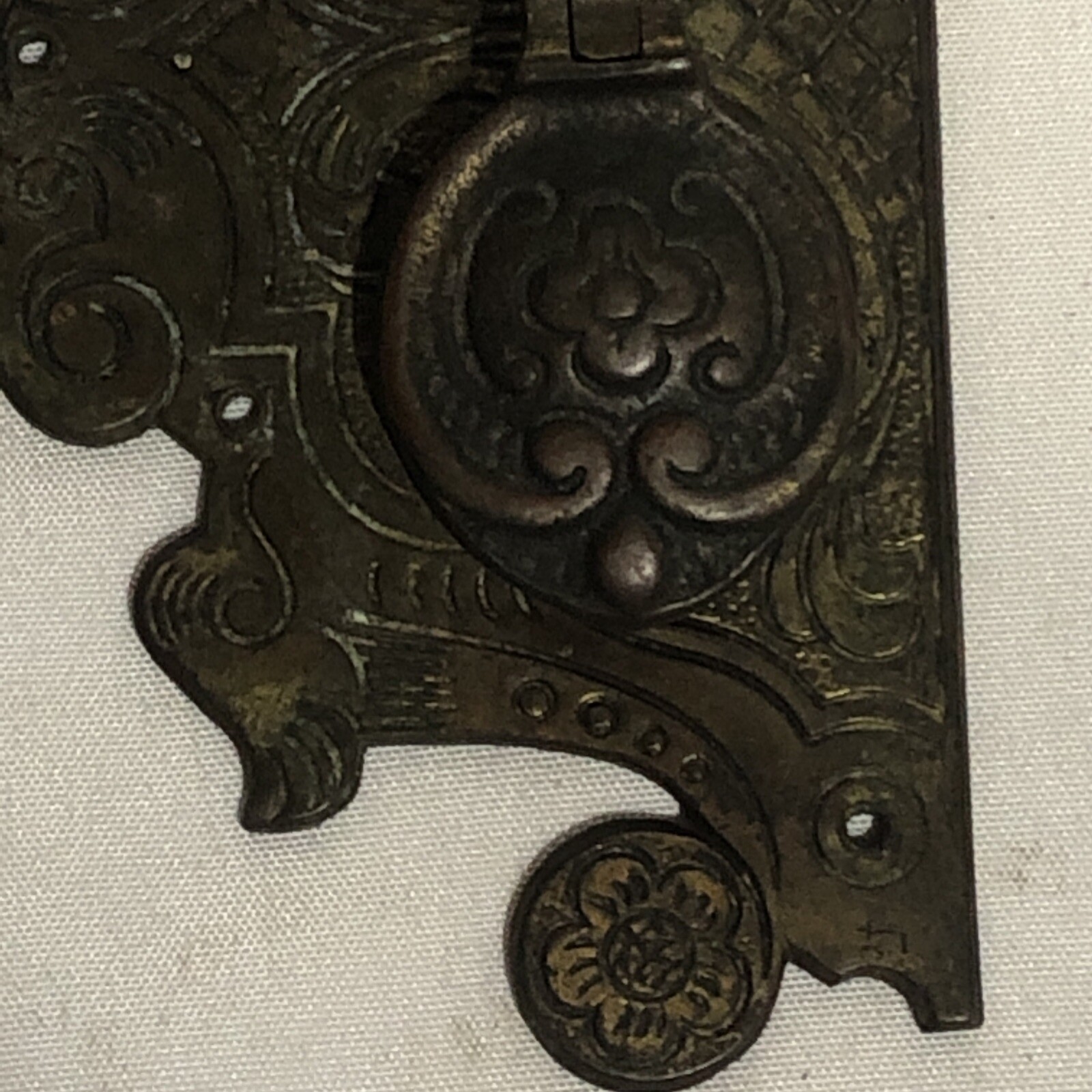 Antique English Brass Drawer Pull Crofts & Assinder /u5a