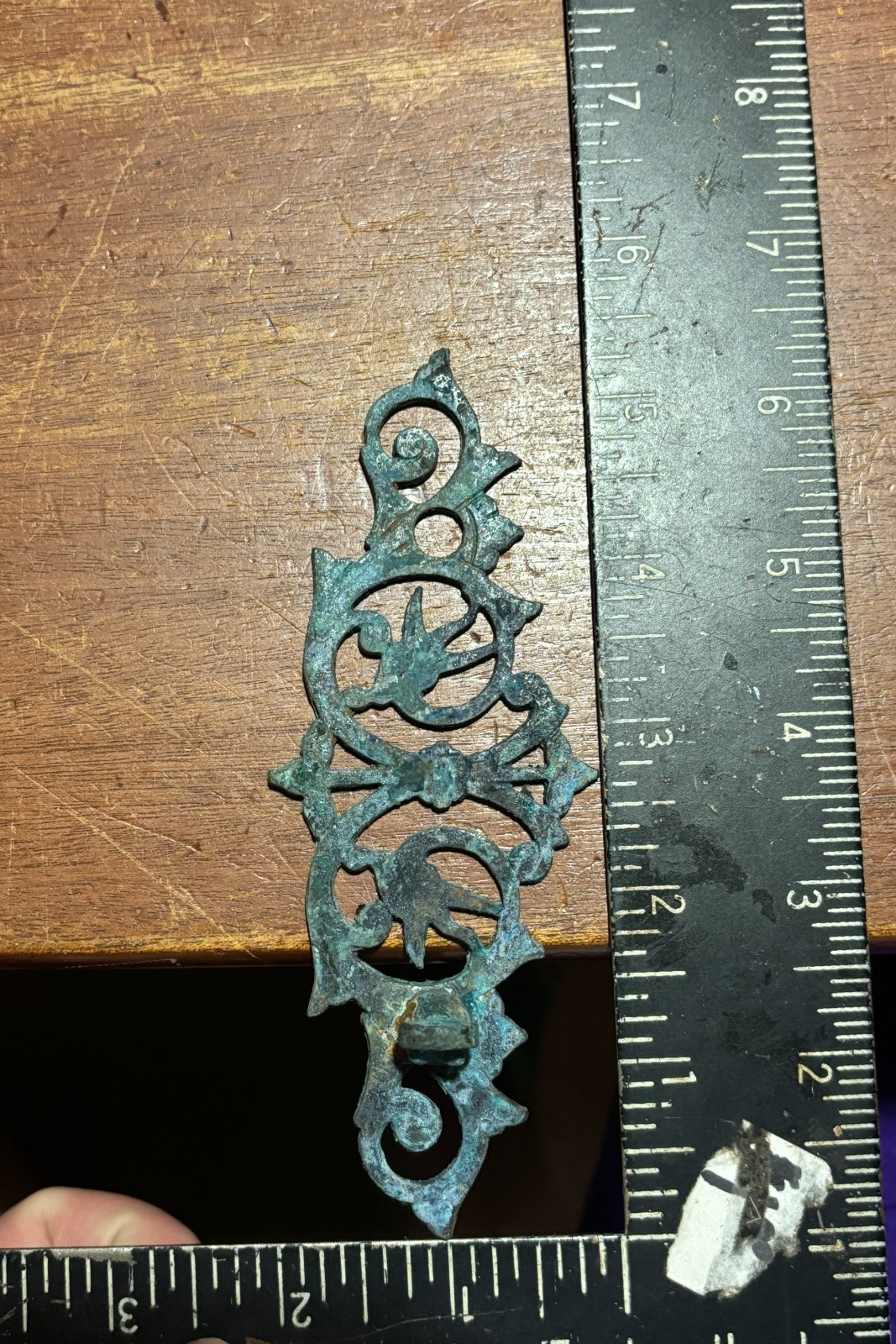 Lot of 4 Mixed Ornate Vintage Metal Drawer Backplates two with Pulls