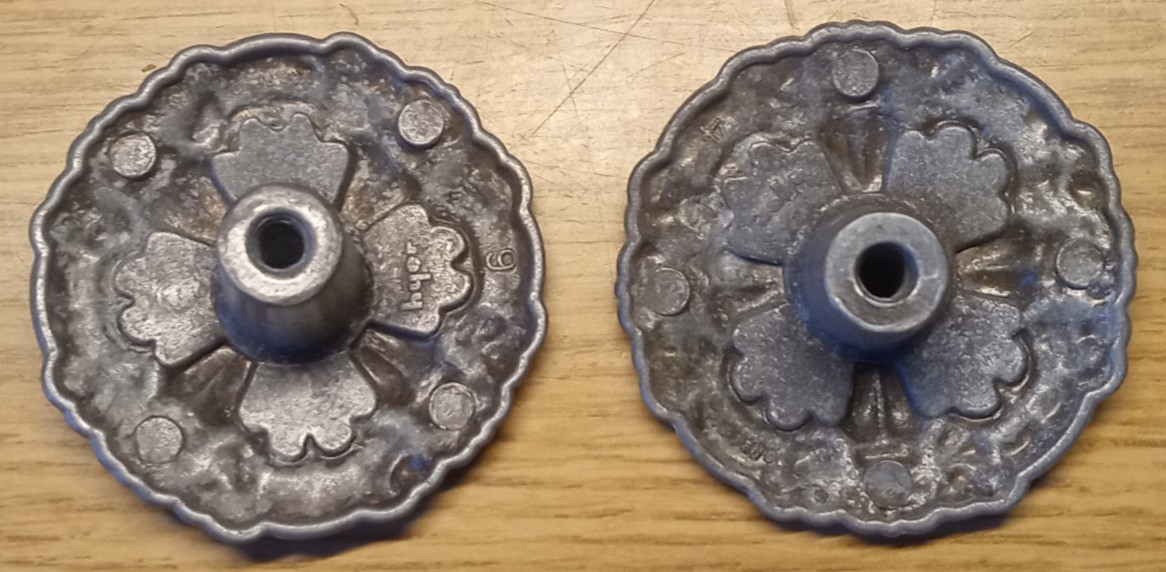 2 HYER 1 3/4 inch Deco Cabinet Door Drawer Pull Knob