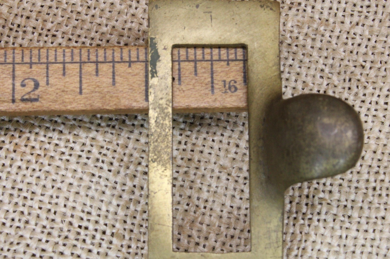 2 File Drawer Pulls Brass Handles Finger Tip Index Card Catalog Holder Vintage