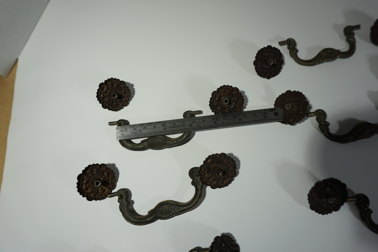 Vintage Keeler Brass Company’s Drop Bail Drawer Pulls Lot K6613 As Is