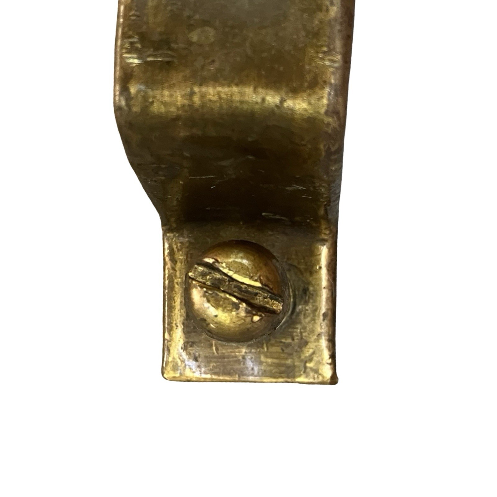 Antique Brass Cabinet Handles Drawer Pulls Door Rectangle Original Screws & Nuts