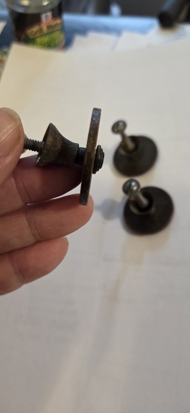 Art Deco era concentric ring cabinet knob