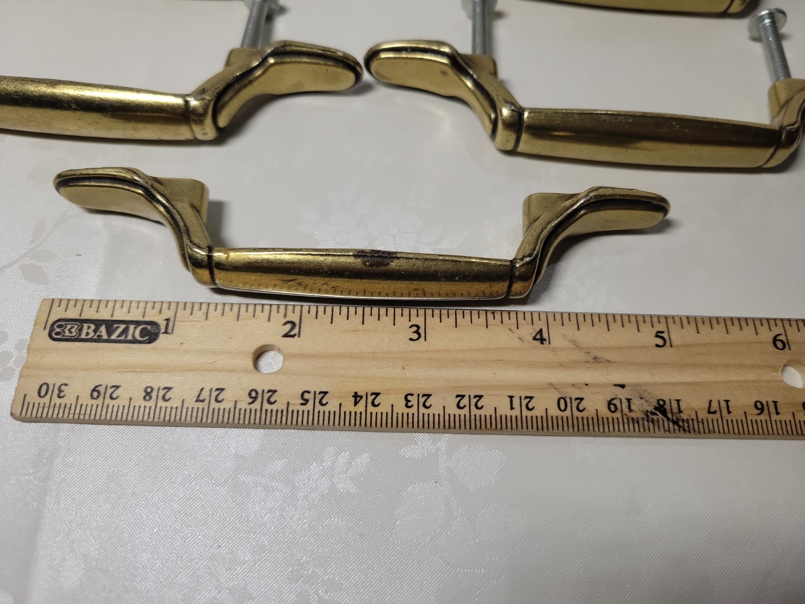 13 Vtg Brass Drawer Pull Handle Cabinet Pull Dresser Handles Traditional 63842