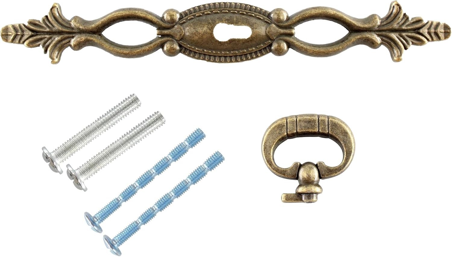 2PCS 6.3”/160mm Antique Cabinet Drawer Pulls, Vintage Style Bronze Cabinet Ha…