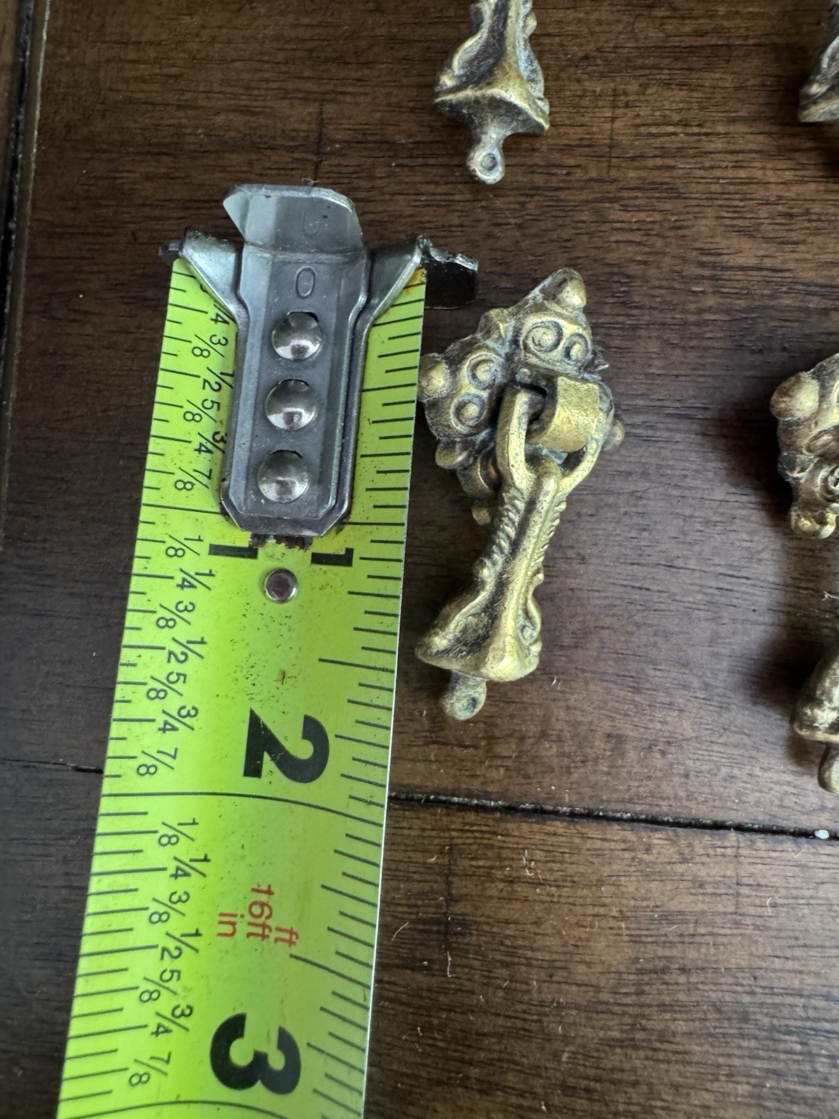 Lot 11 Vintage Antique Brass Drop Bail Drawer Pulls Cabinet Hardware