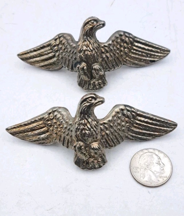 Antique Dresser Drawer Pulls Eagle Cabinet Handles Old Vintage Hardware Set of 2