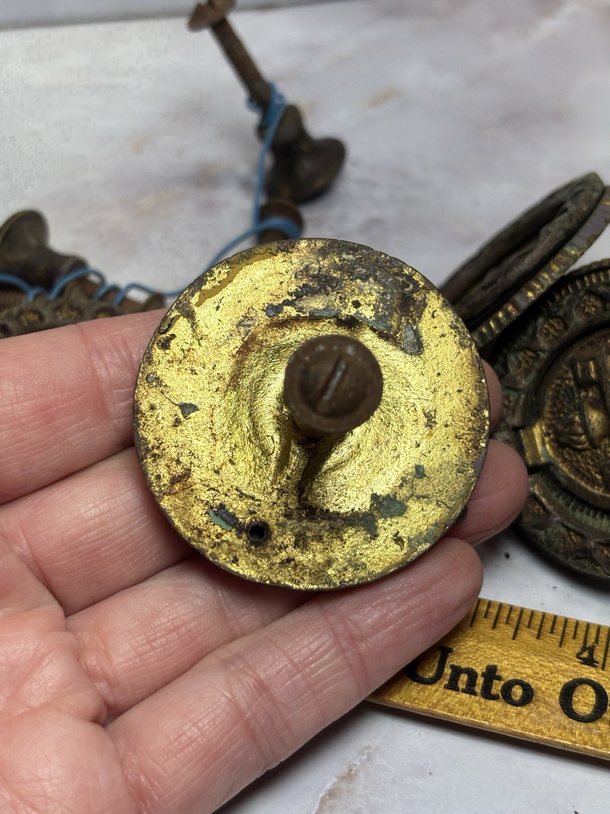 Antique Drawer Pulls Hardware Ornate Round Deco Ring Pulls Set Of 4