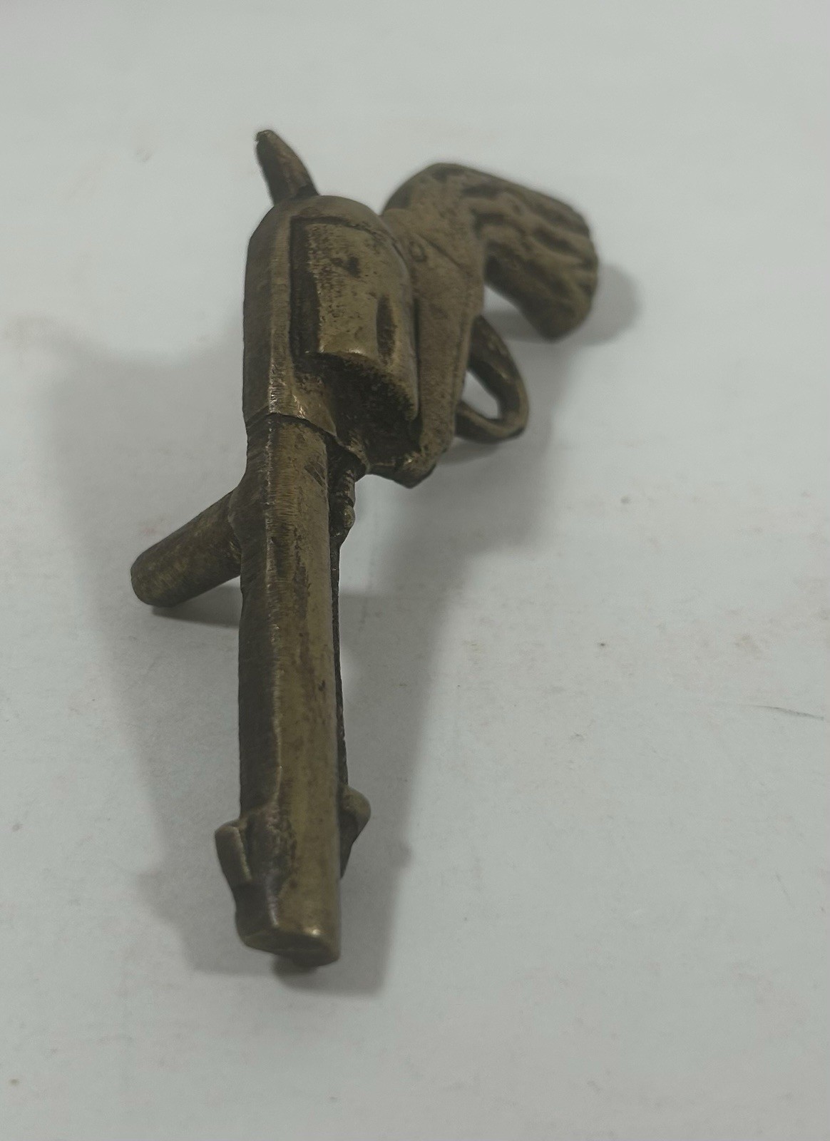 Metal Drawer Pull Handle Western Cowboy Gun Knob Brass Look Finish