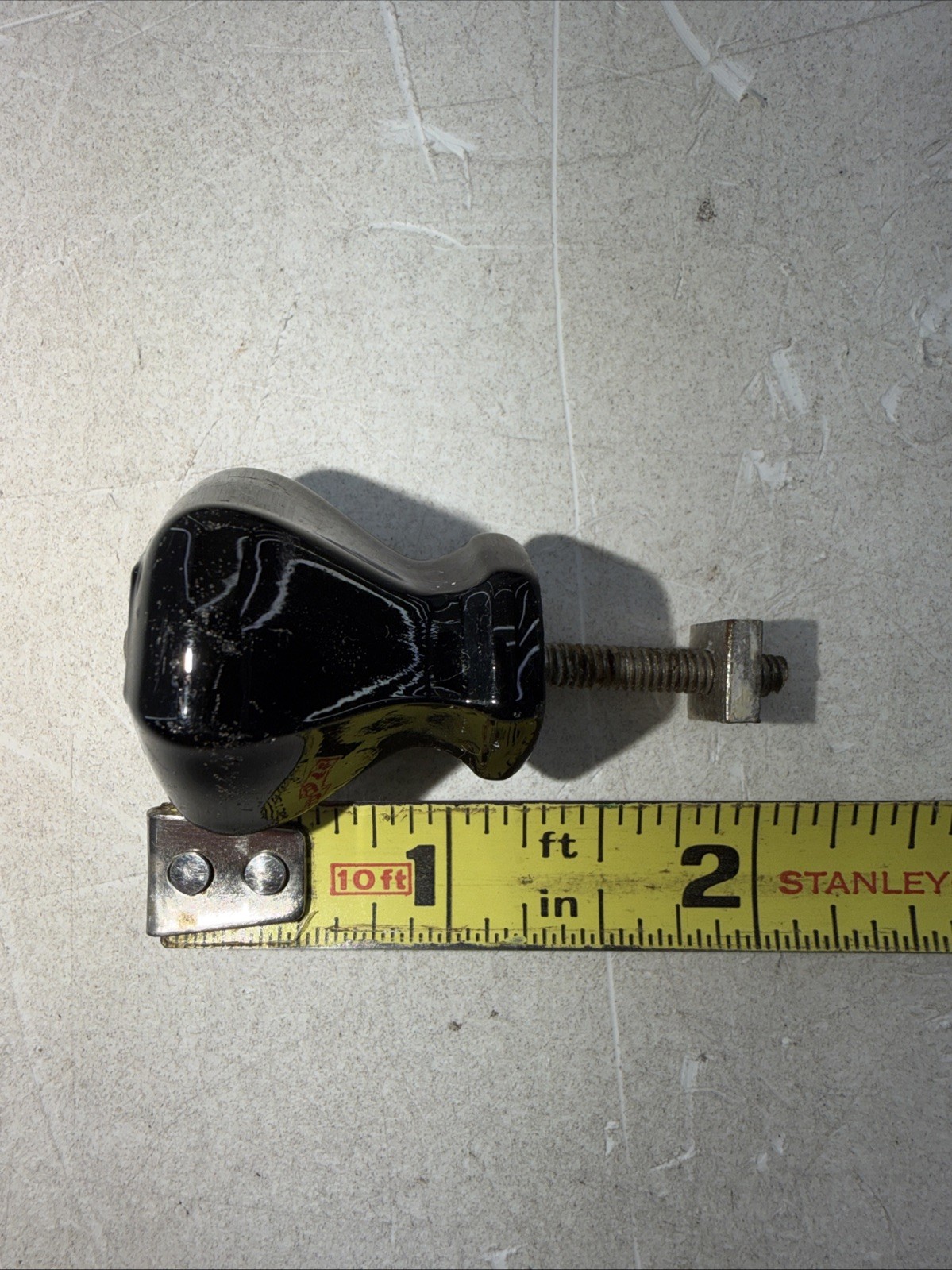 Vintage Black Porcelain Drawer Handles/Pulls Double Single