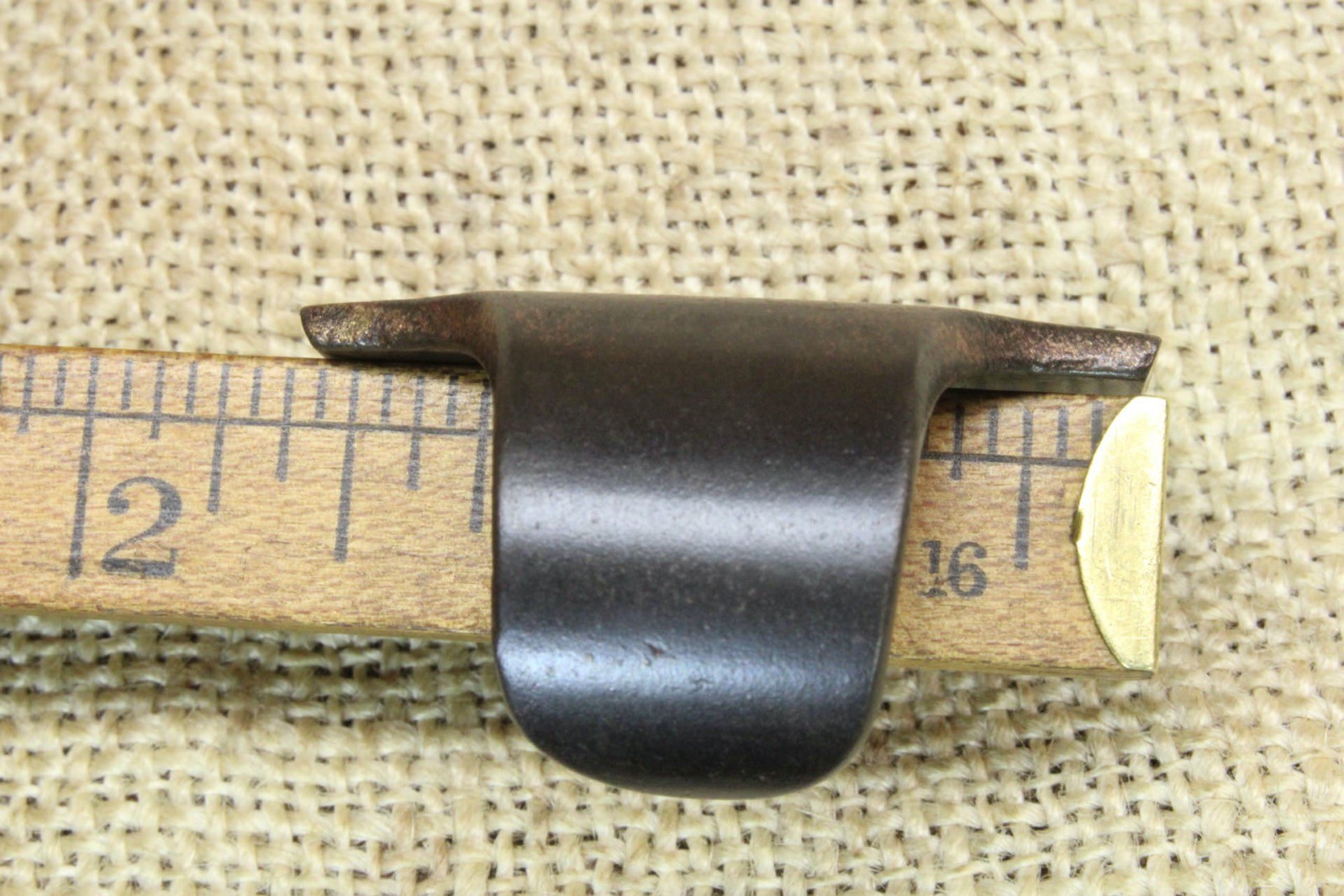 Old Window Sash Lift 1 5/8″ Drawer Pull Handles Brass Color Cast Iron Smooth