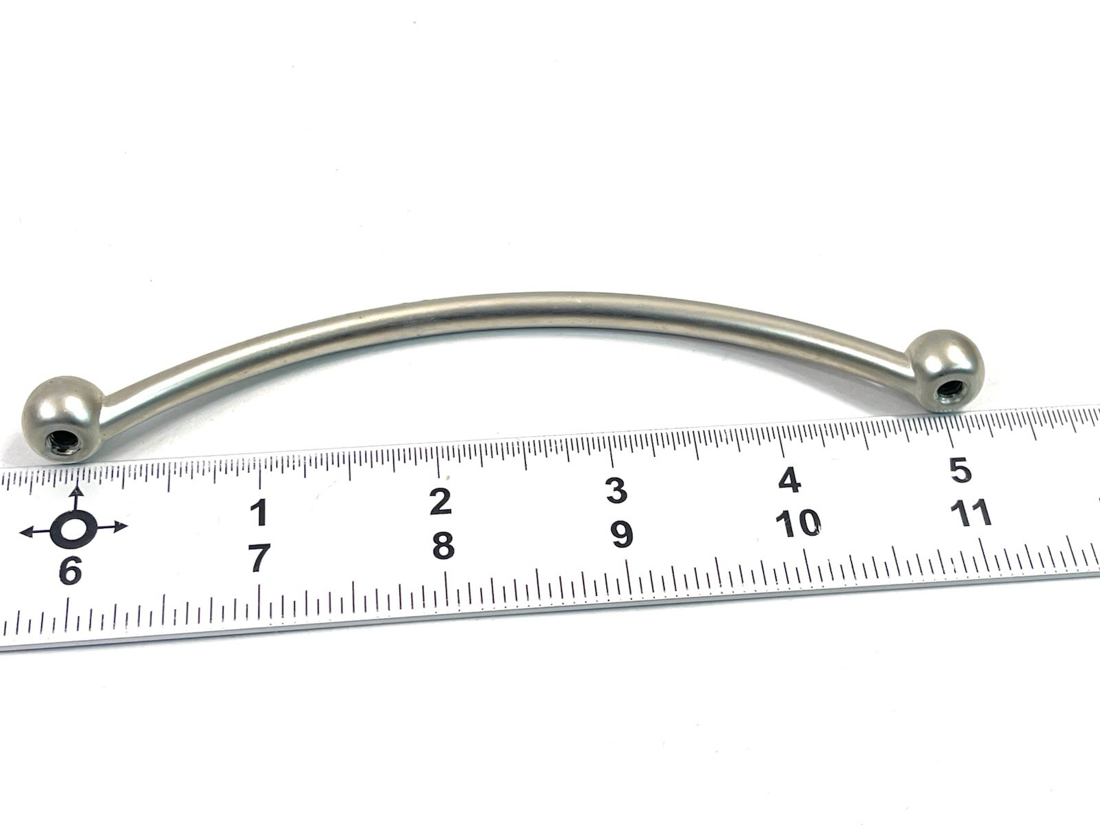 KBC MINIMALIST Vintage Nickel Drawer Pull Fixed Handle MCM 5″ OCB lot#1870