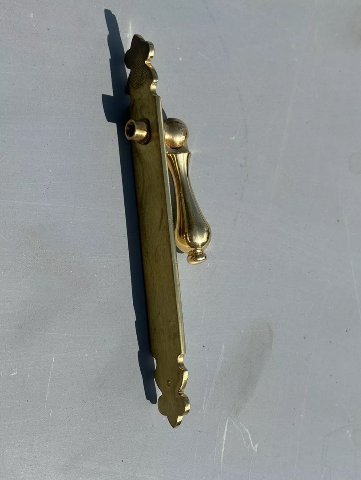 Antique Solid Brass Tear Drop Pull & Back Plate Cabinet Hardware