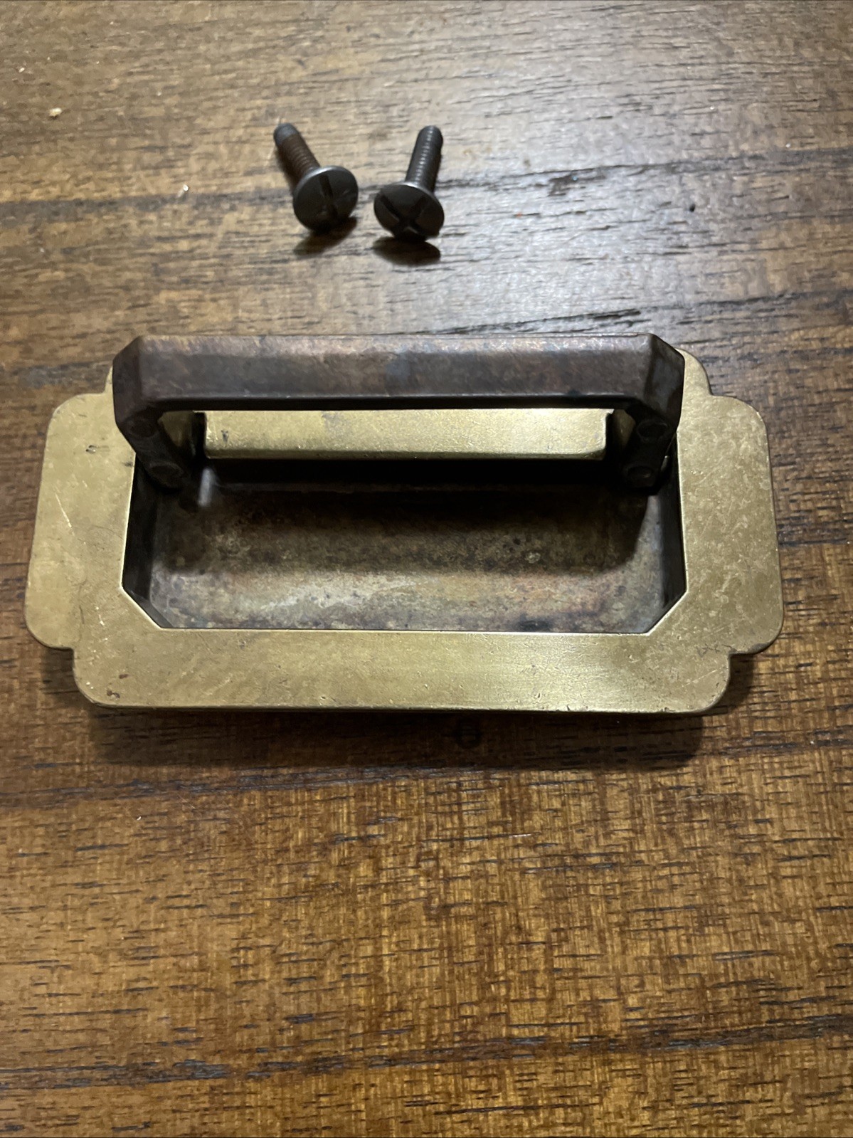 Drexel Pavilion Recessed Dresser Drawer Pull Brass Handle Vintage Mid Century