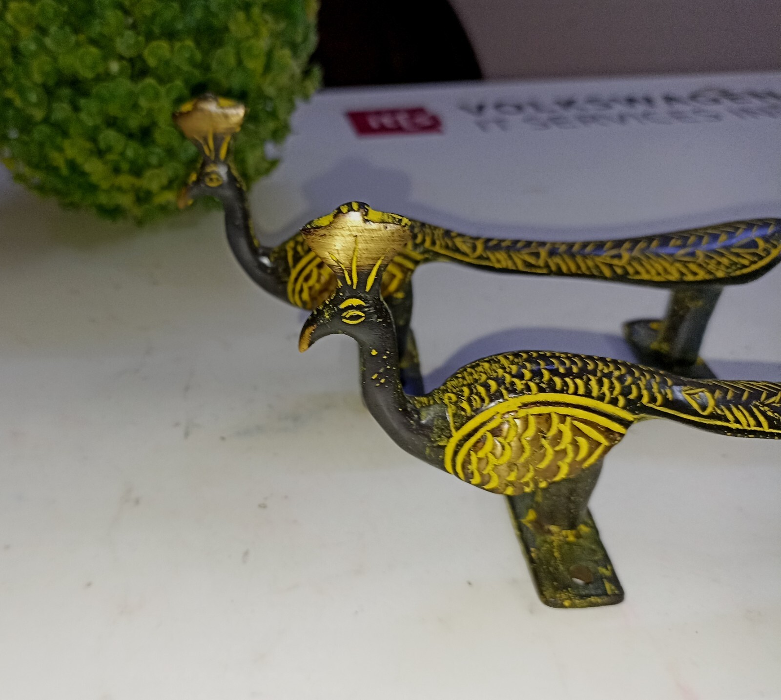 Peacock Shape Decorative Door Handle Home Gate Pull Furnish Handmade Gift GTX