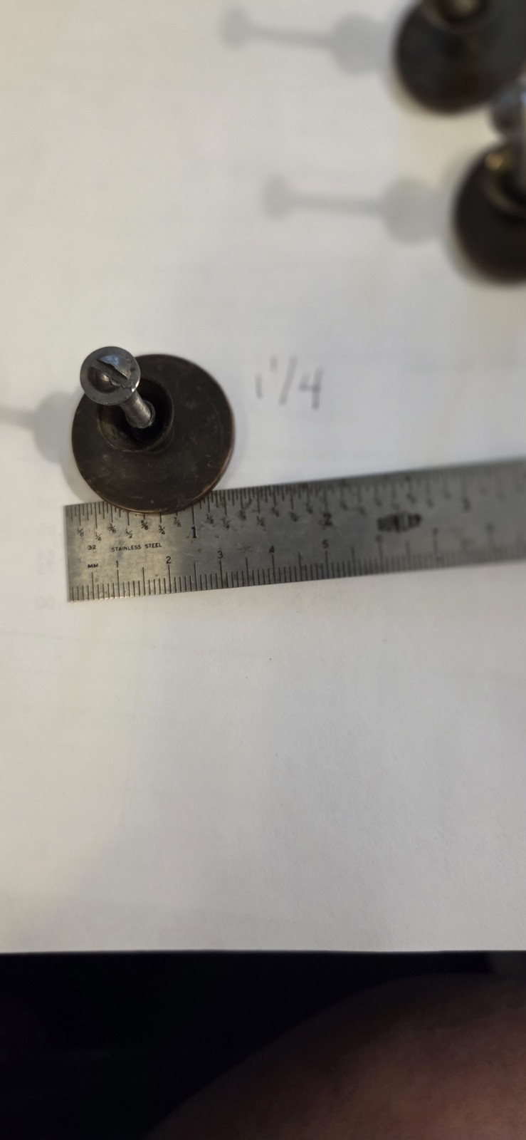 Art Deco era concentric ring cabinet knob