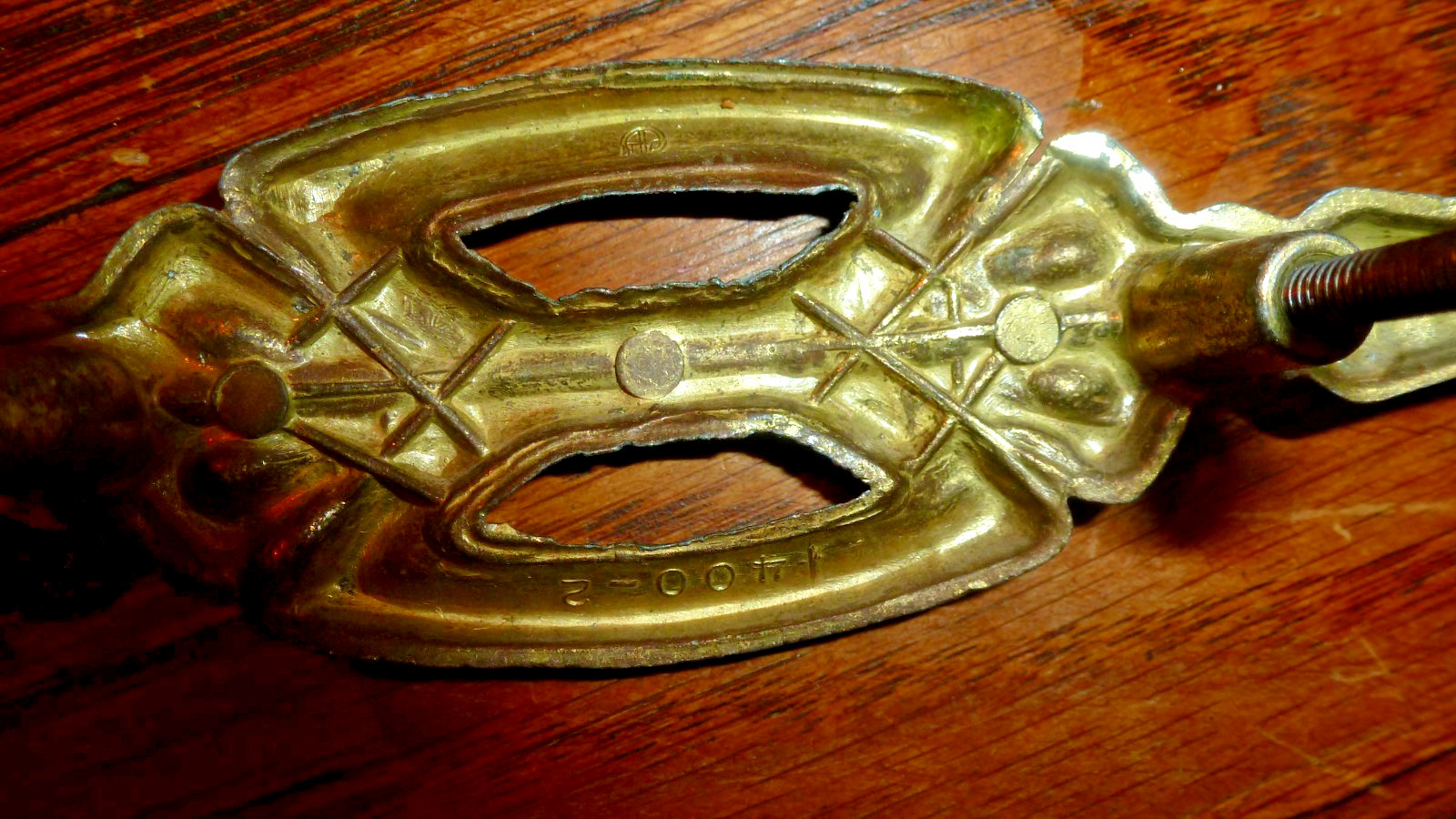 Lot Four Vintage Art Deco Brass Drawer Pulls Hollywood Regency