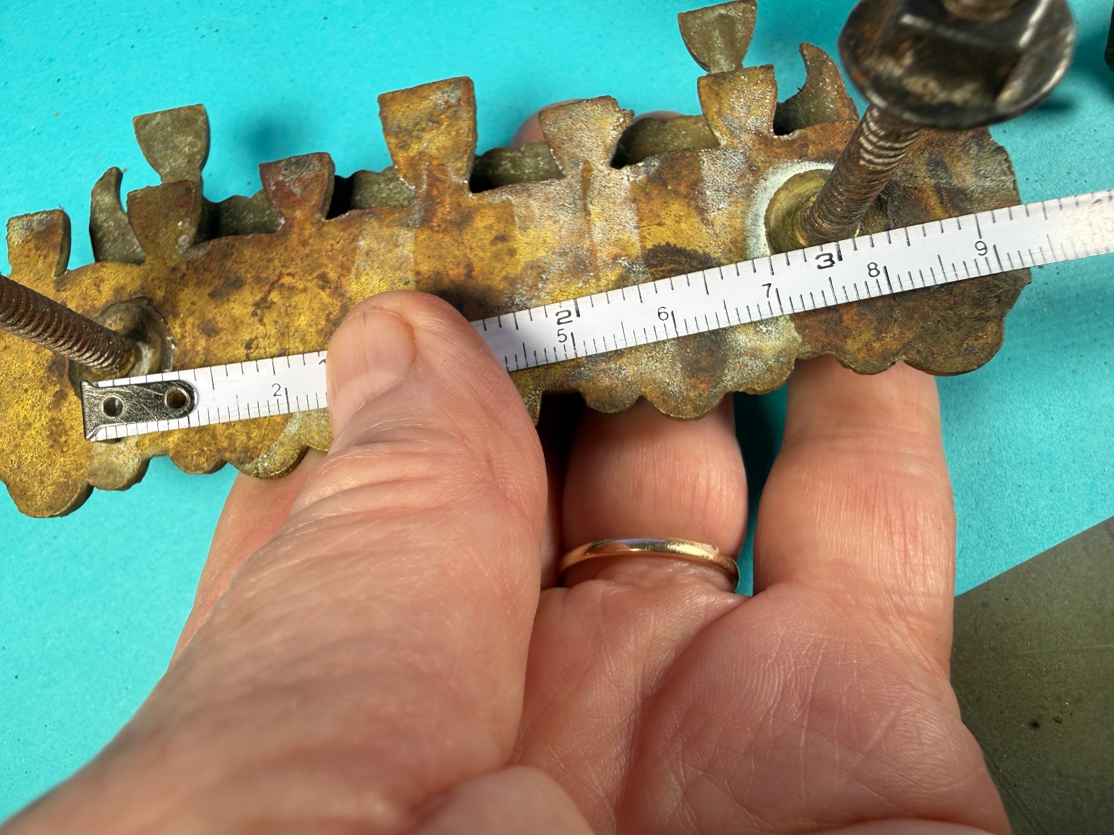 ANTIQUE VTG EASTLAKE VICTORIAN AESTHETIC ORNATE BRASS DRAW PULLS LOT X 3″ CENTER