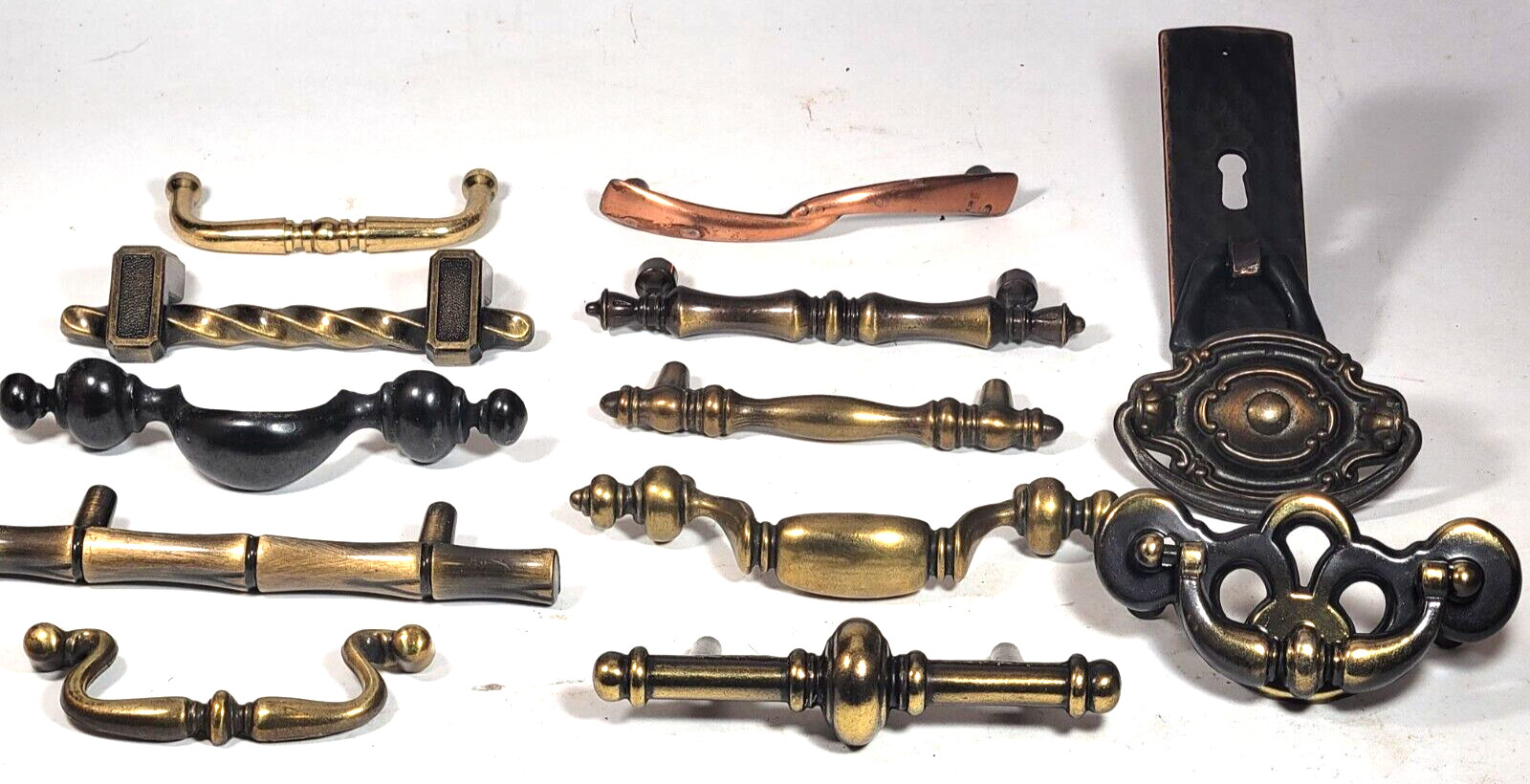 Mixed Lot Dresser Furniture Metal Wood Ceramic Drawer Handles Knobs Vintage