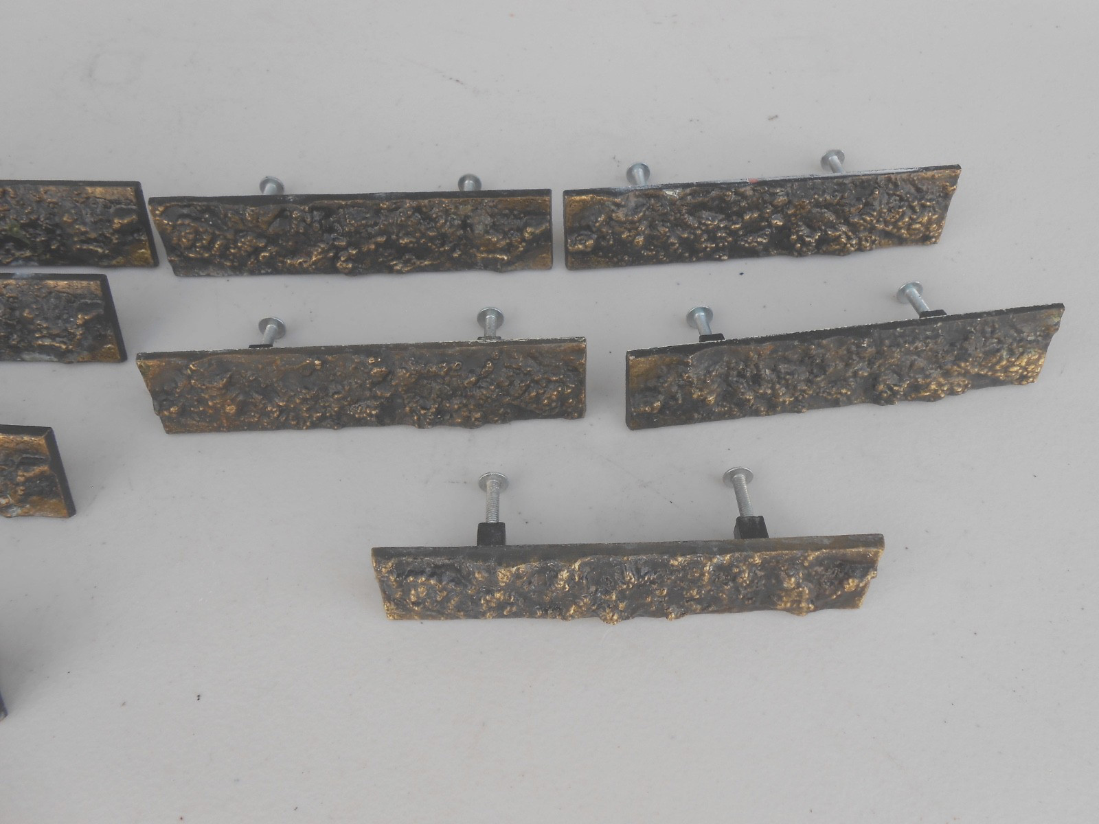 9 Vintage Rustic Brass Allison 999 Drawer Cabinet Pulls Handles 5-1/2″ x 1-1/4″