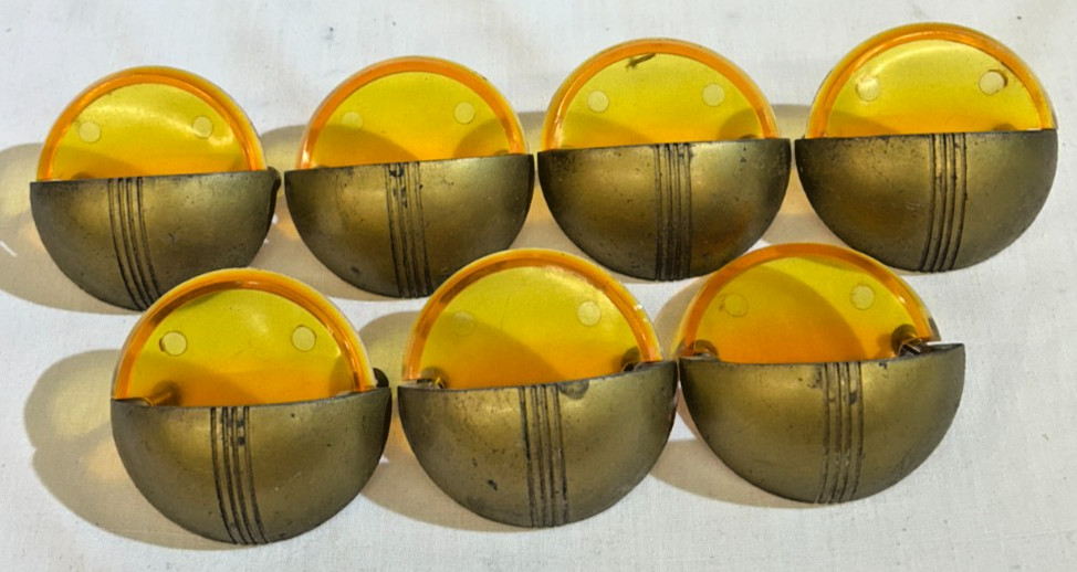 Vintage7 Ehmco Mid Century Modern Atomic Drawer Pulls half circle bakelite