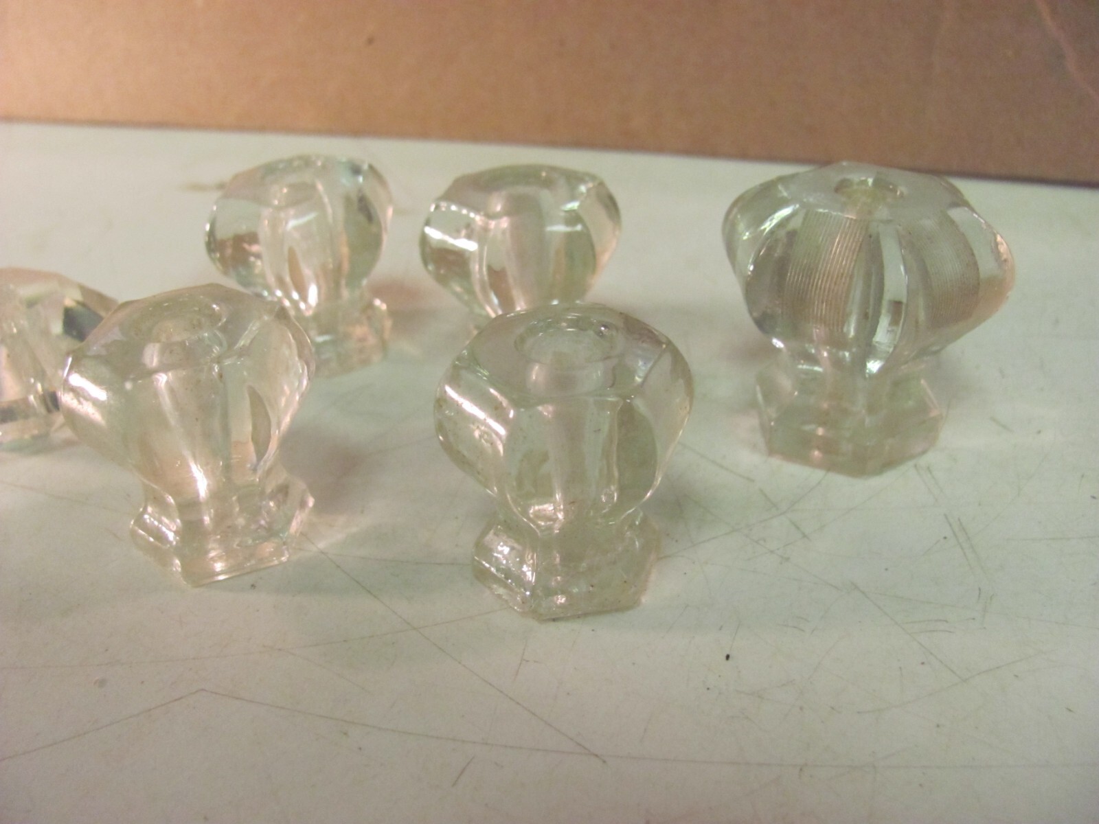 VINTAGE LOT GLASS DRAWER CABINET DOOR PULLS KNOBS FURNITURE DESK USA