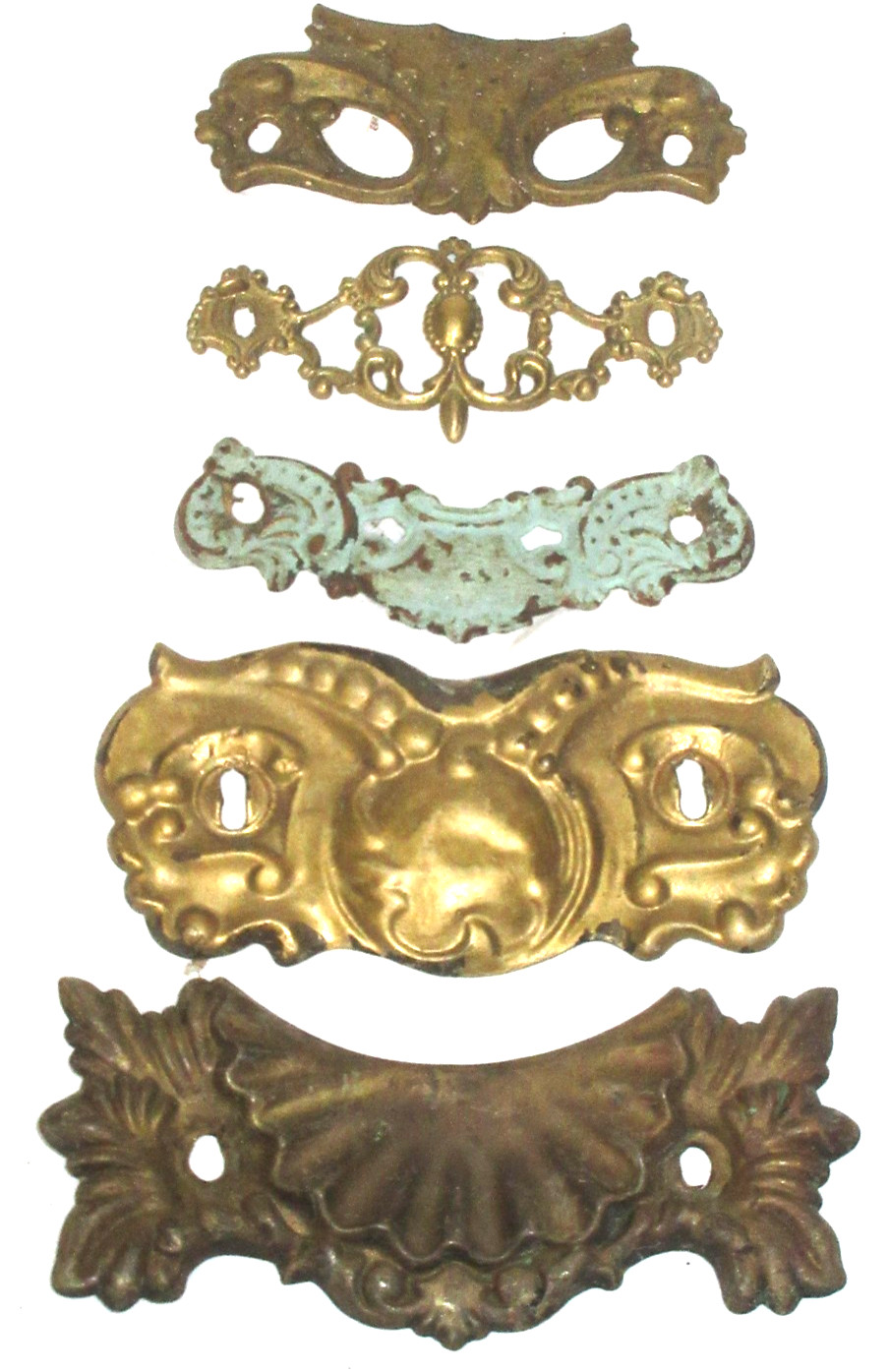 Antique Furniture Vintage Metal Hardware LOT Emblem decorations etc.