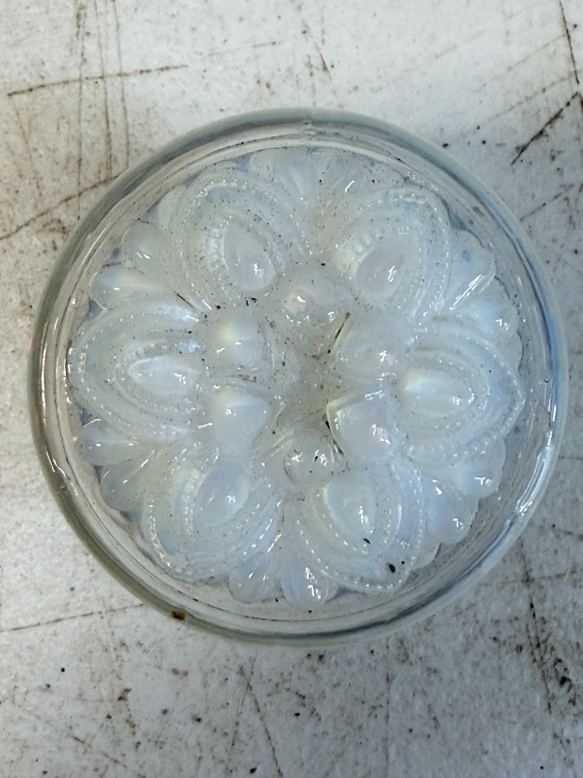 antique empire pressed glass opalescent knobs set 8 classical 1820 sheraton