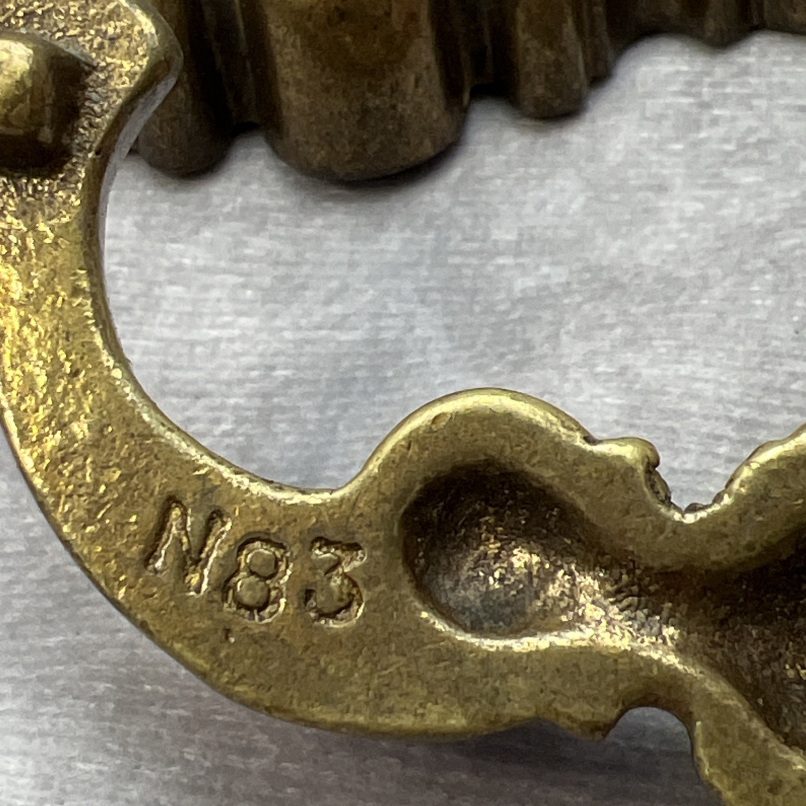 Lot 7 Antique Brass Metal Drop Bail Pulls Drawer Handles Dressers Cupboards B6
