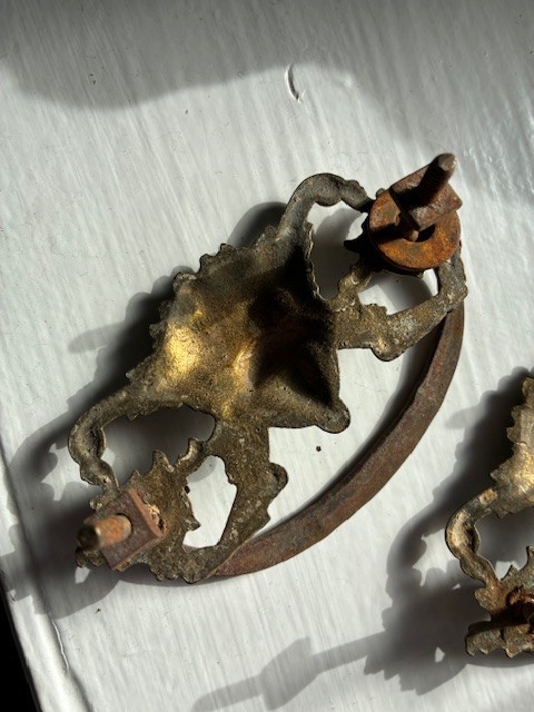 RARE Victorian Brass Lion Head/Gargoyle Drawer Pulls – 4 Antique Bail Handles